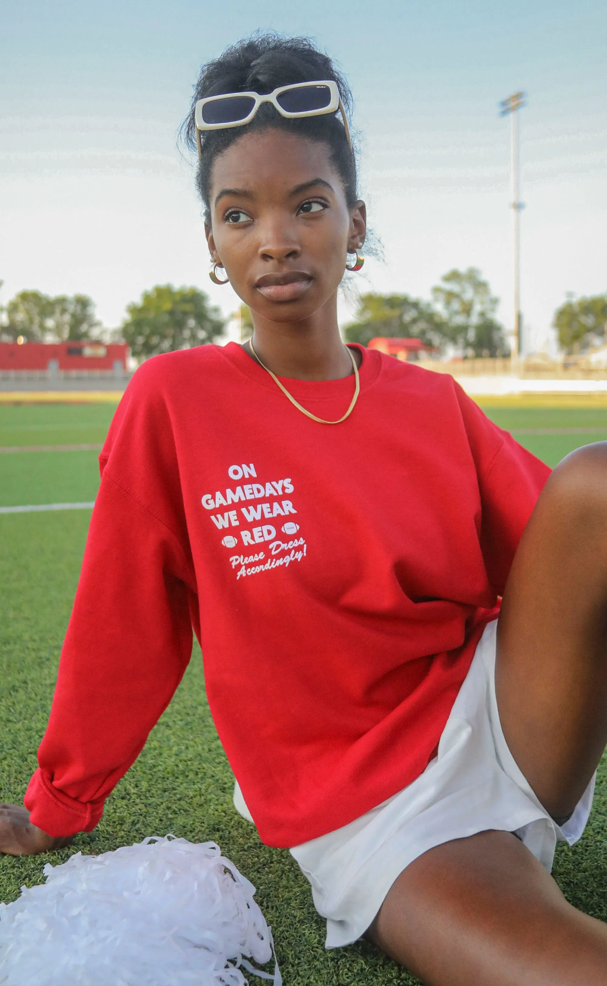 charlie southern: gamedays we wear red sweatshirt