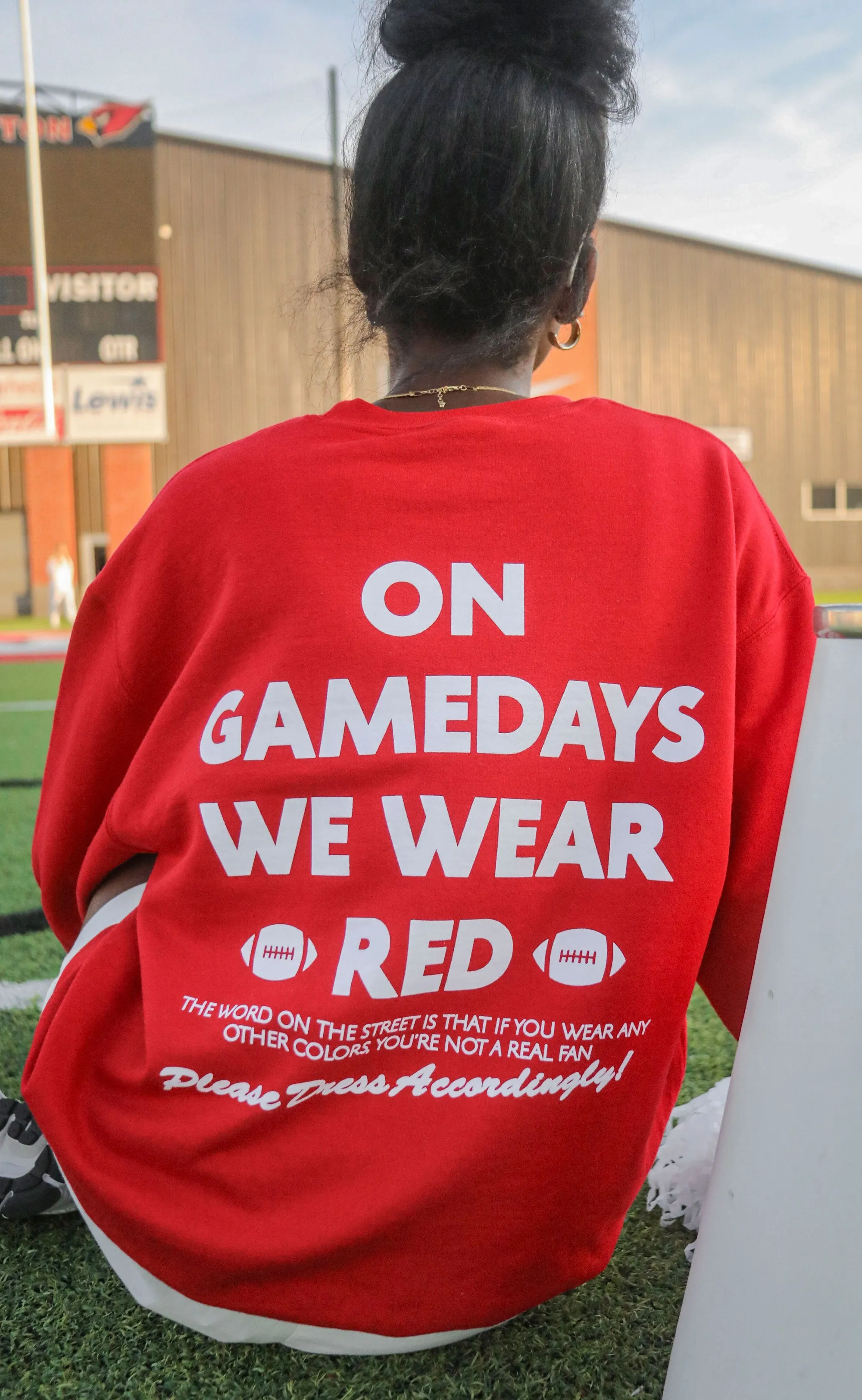 charlie southern: gamedays we wear red sweatshirt