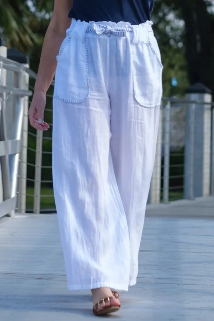 Cordelia White Sailor Pant