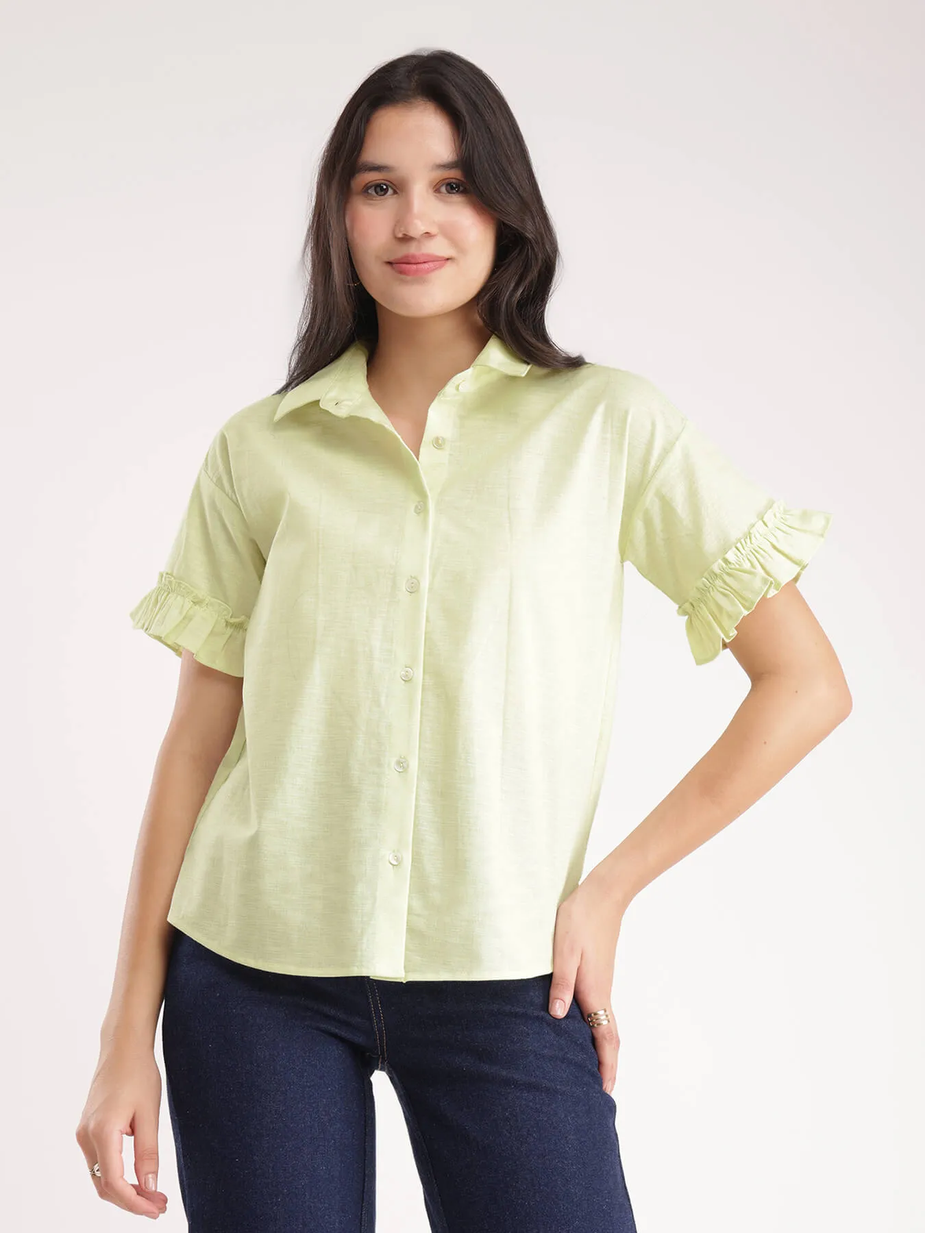 Cotton Shirt - Lime