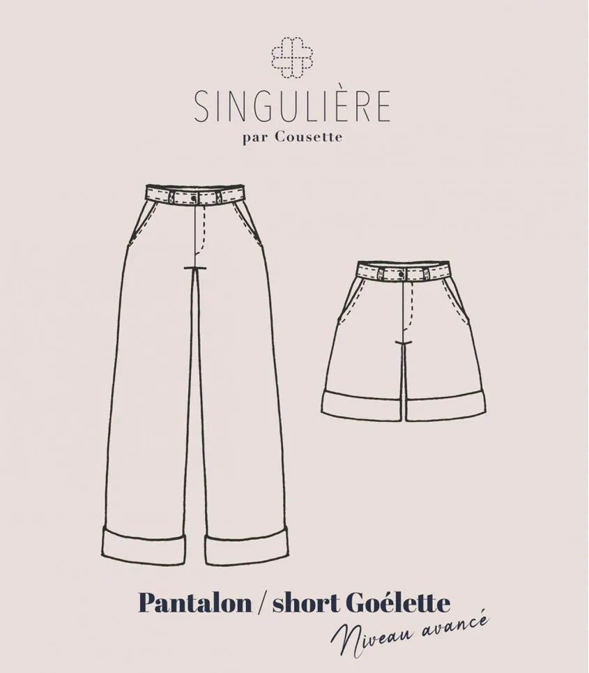 Cousette - Goelette Trousers and Shorts Sewing Pattern