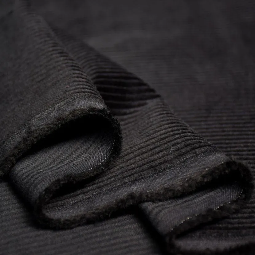 Cousette - Soft Velvet Cotton Corduroy in Black