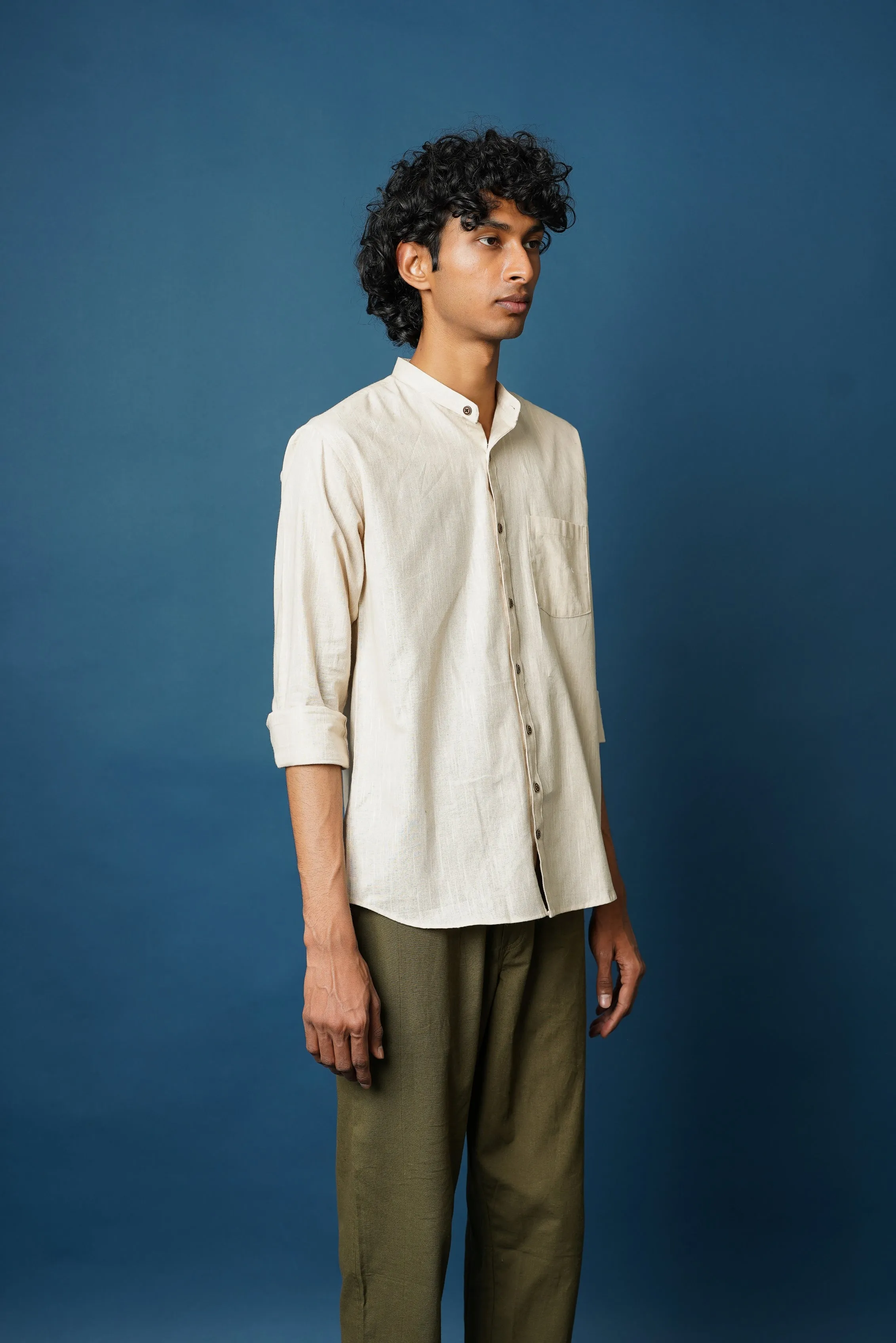 Crafted Cotton Men's Full Sleeves Shirt