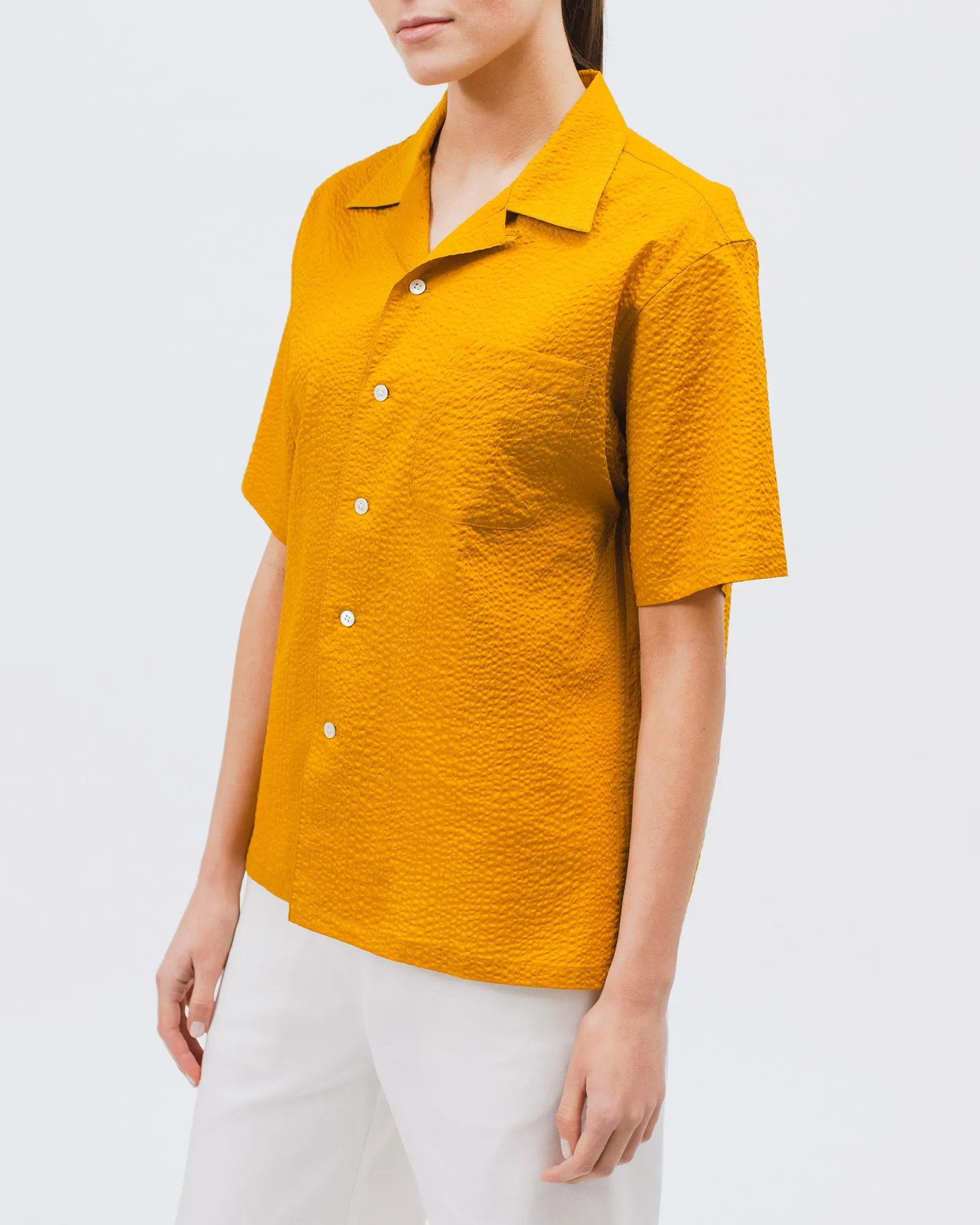 Crepe SS Shirt - Sulphur