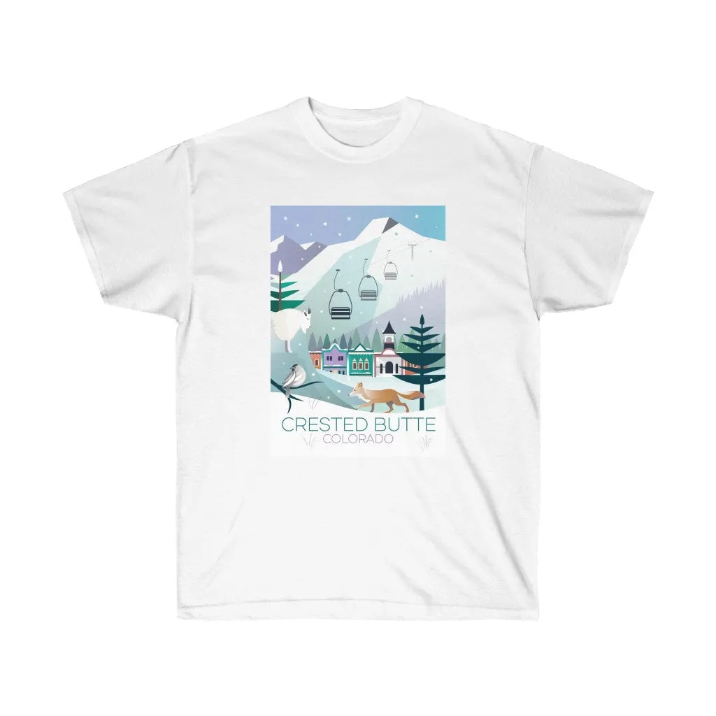 CRESTED BUTTE UNISEX ULTRA COTTON TEE