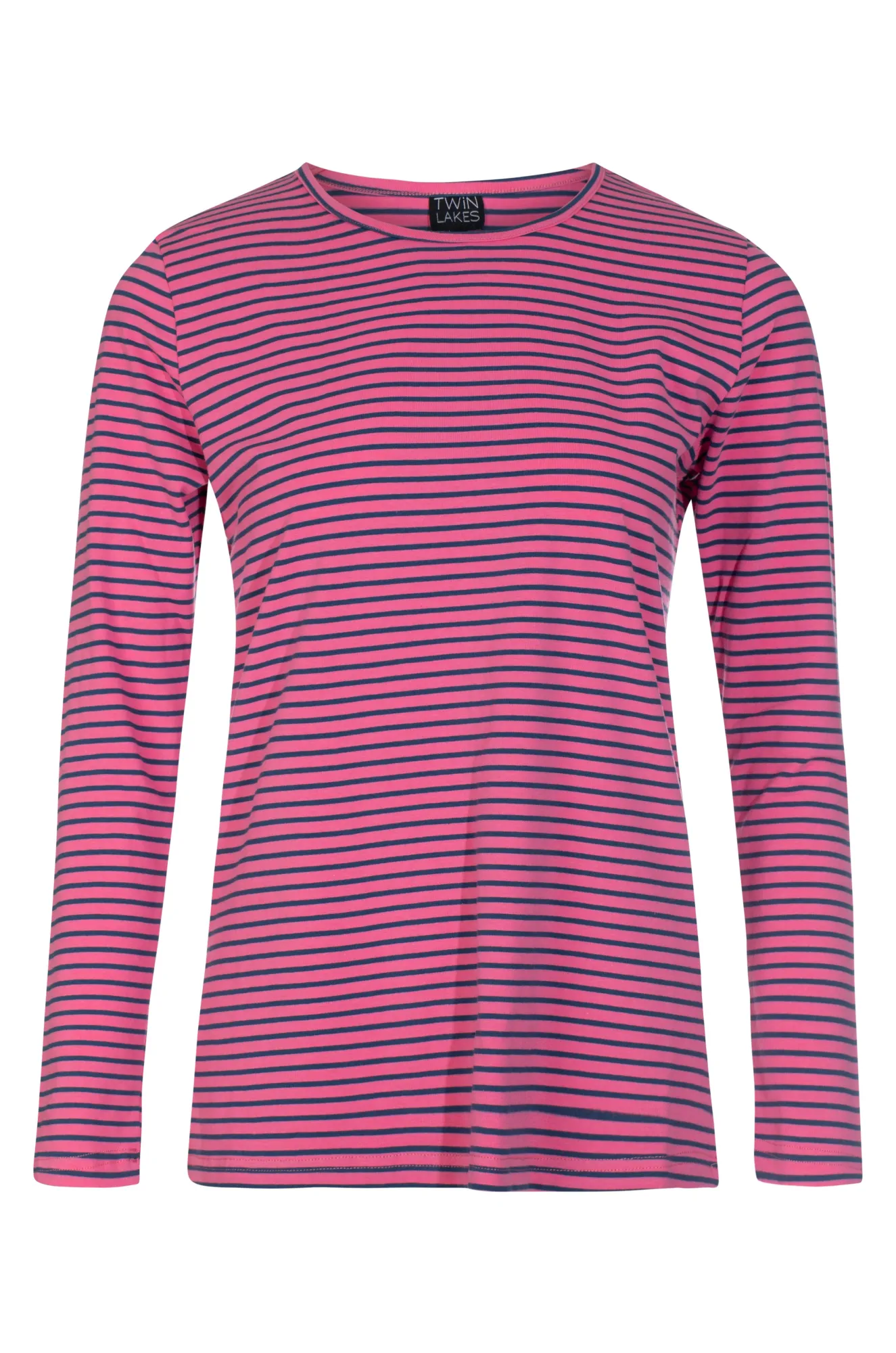 Crew neck Stripe Top | PINK INDIGO | 6561ZZ