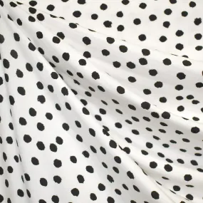 Dalmatian Dot Bamboo Jersey Knit Vanilla/Black