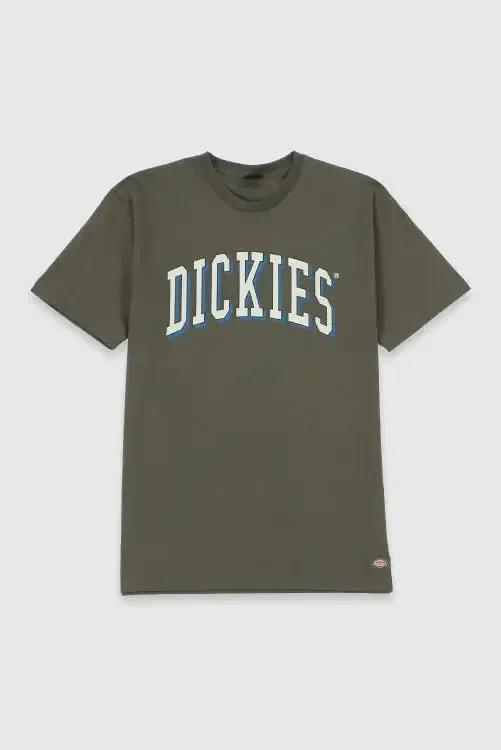 Dickies longview classic fit tee v - rinsed moss