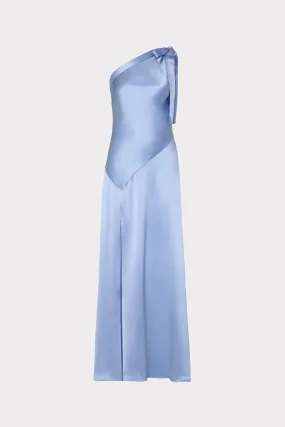 Eleni Hammered Satin Gown