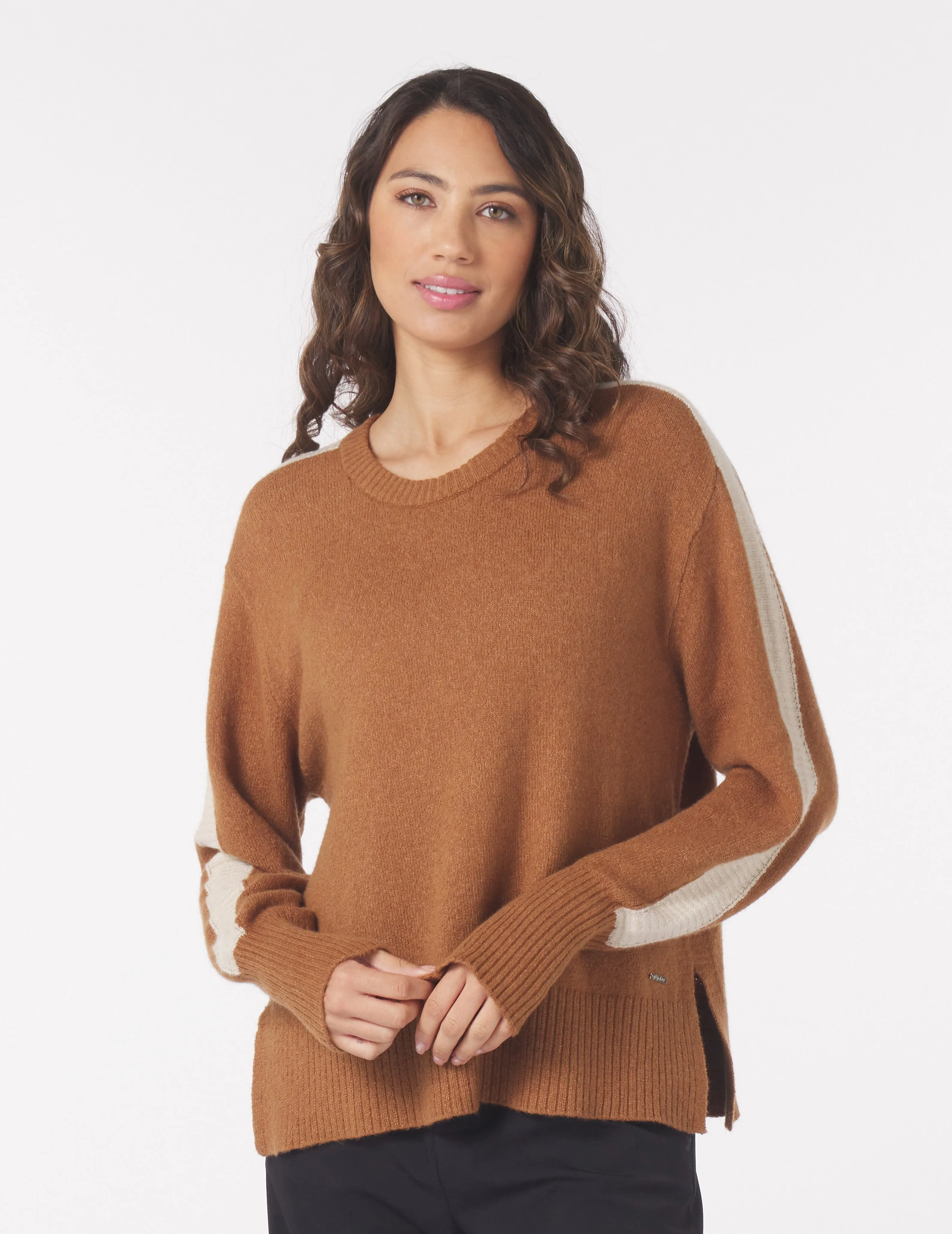 Elevated Knit Crew: Almond