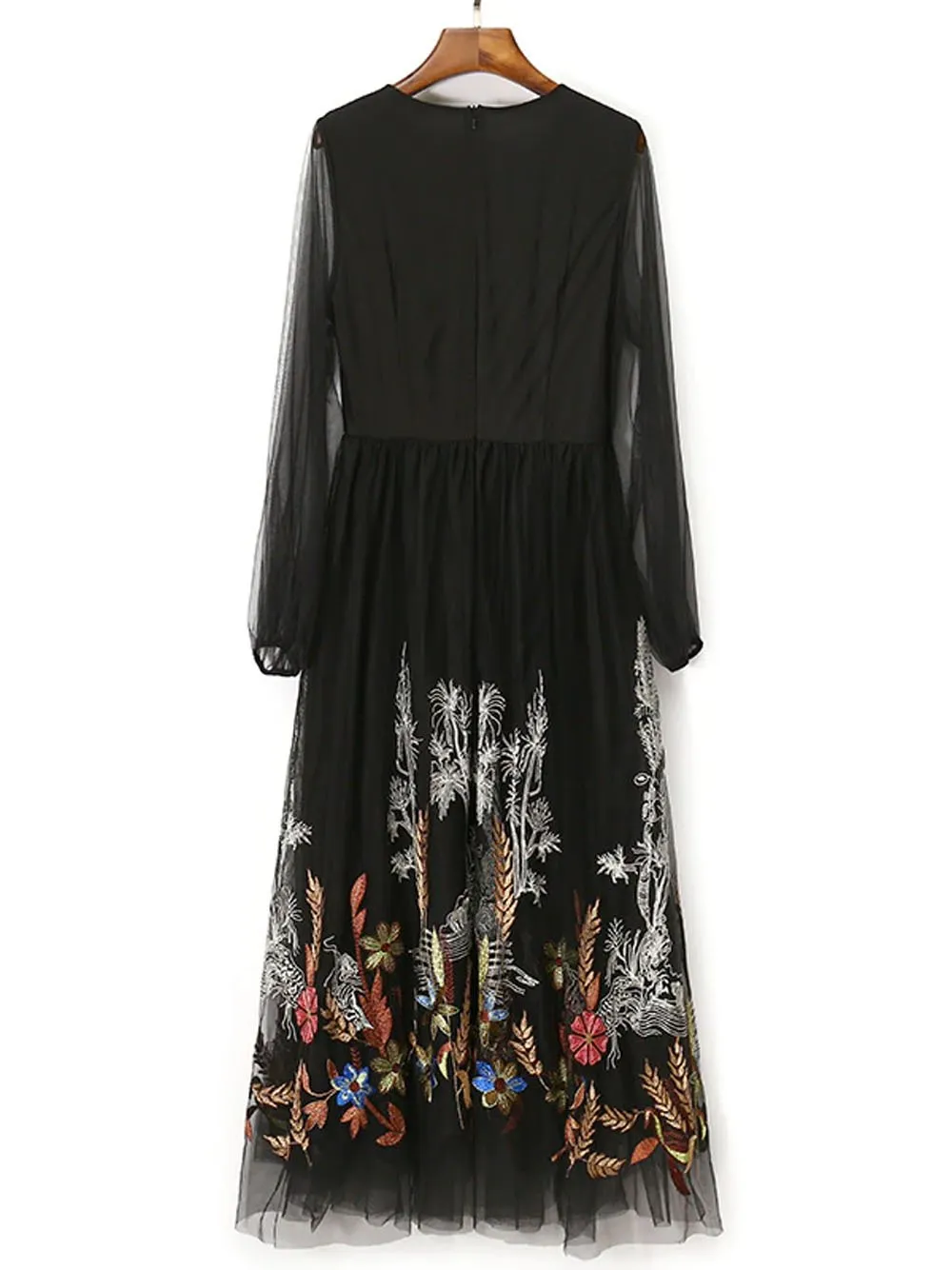 ELIANA Embroidered Midi Dress