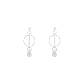 Elsa Freshwater Pearl Earrings - Silver