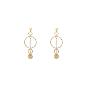 Elsa Freshwater Pearl Earrings - Solid Gold