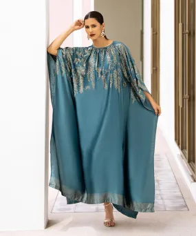 Embellished Silk Kaftan