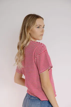 Emerson Tee in Red/White