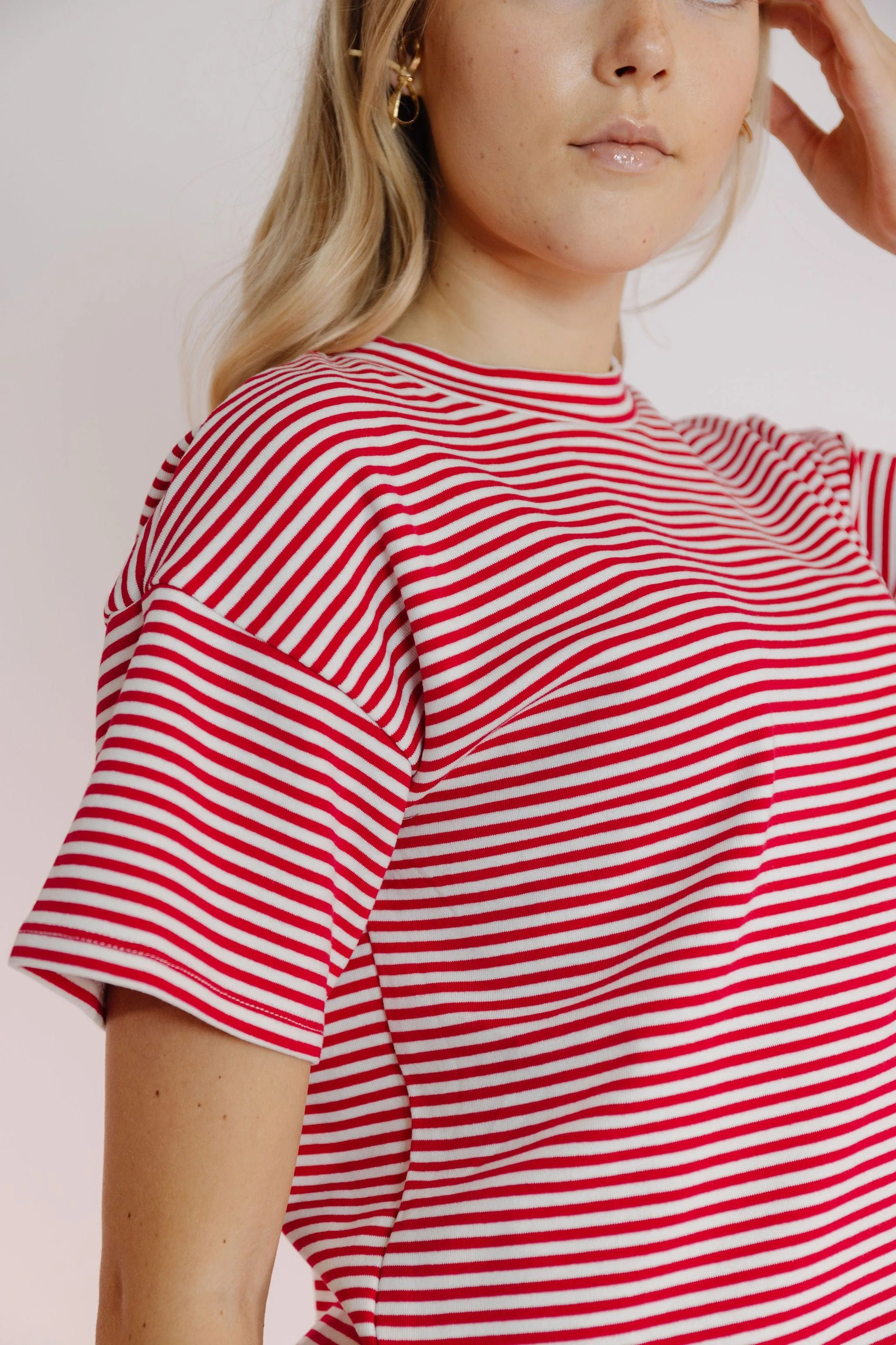 Emerson Tee in Red/White