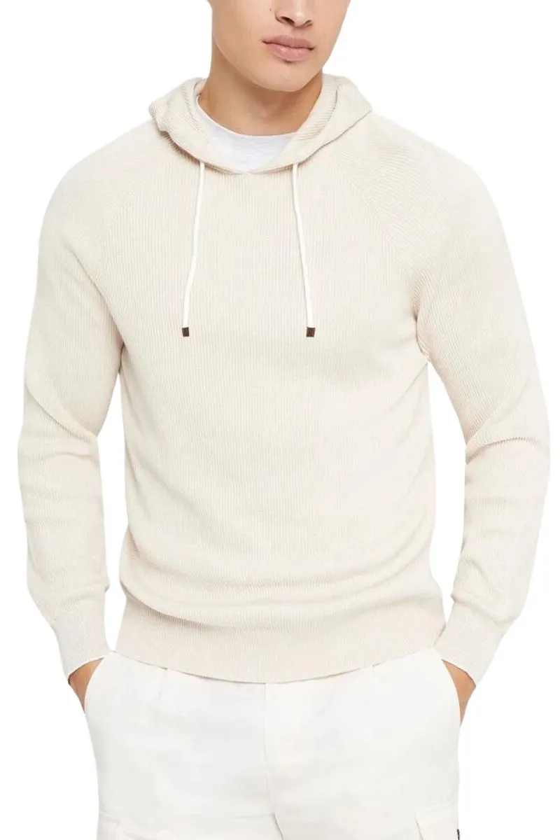 English Ribbed Hooded Sweatshirt