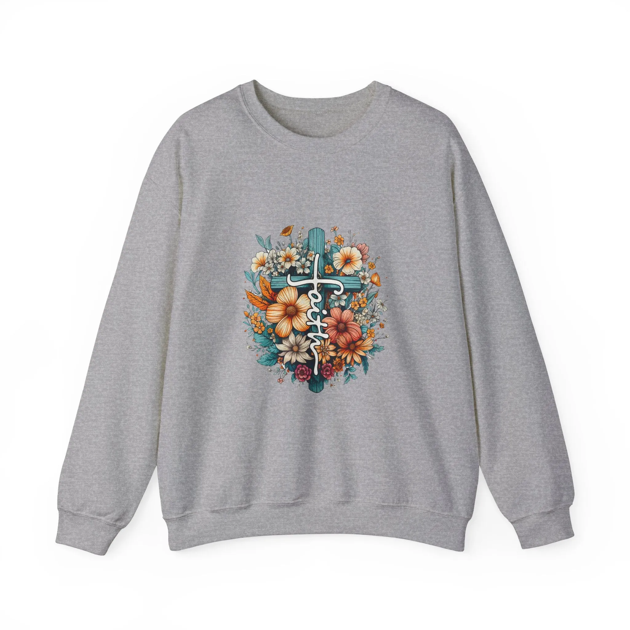 Faith & Flowers Unisex Heavy Blend™ Crewneck Sweatshirt