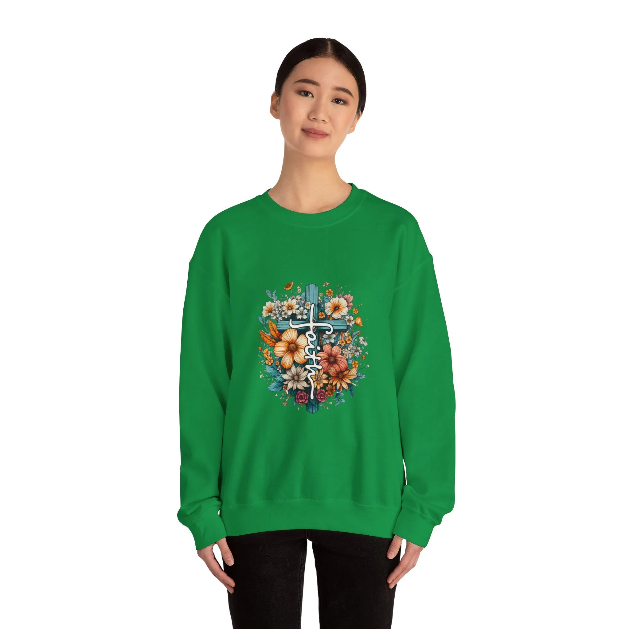 Faith & Flowers Unisex Heavy Blend™ Crewneck Sweatshirt