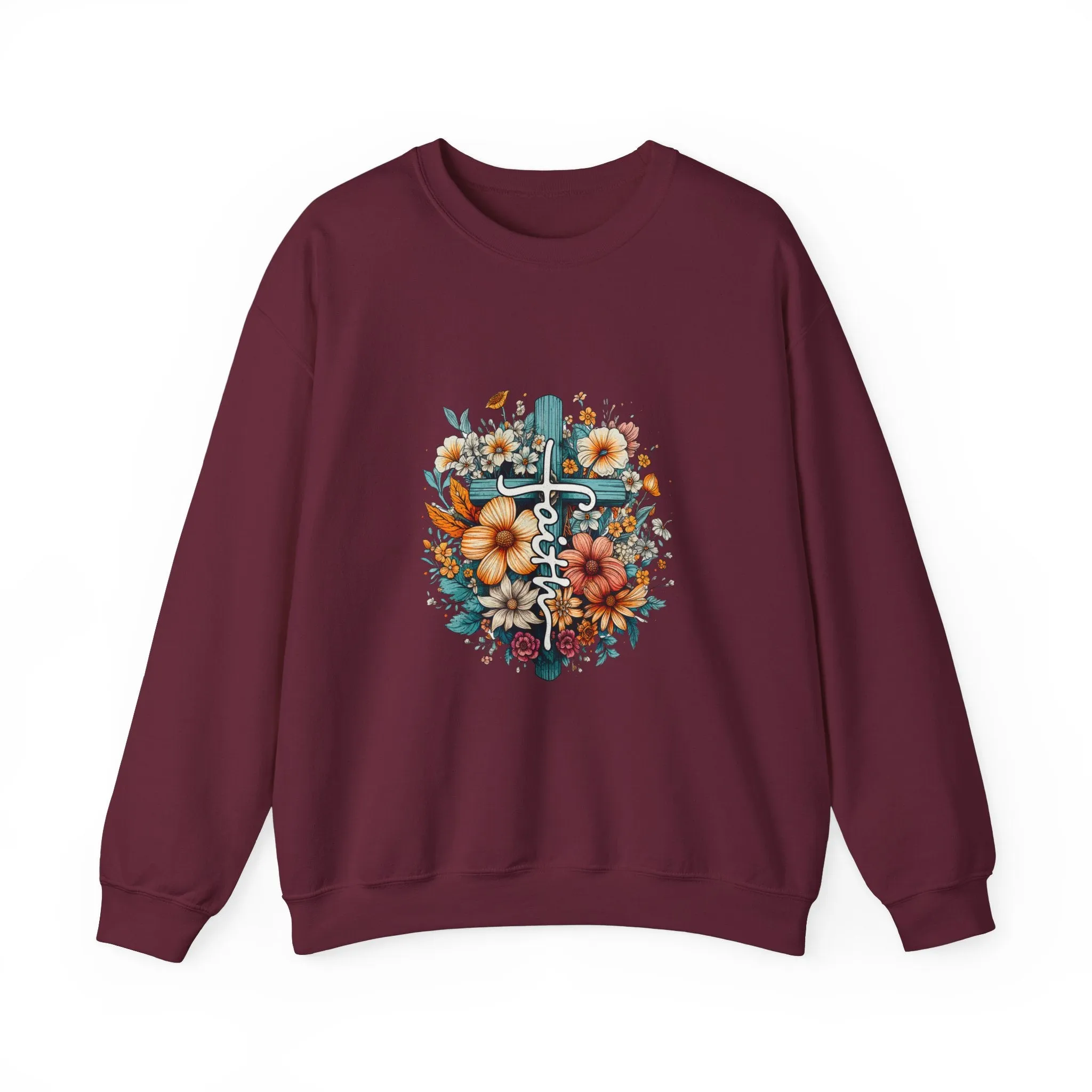 Faith & Flowers Unisex Heavy Blend™ Crewneck Sweatshirt