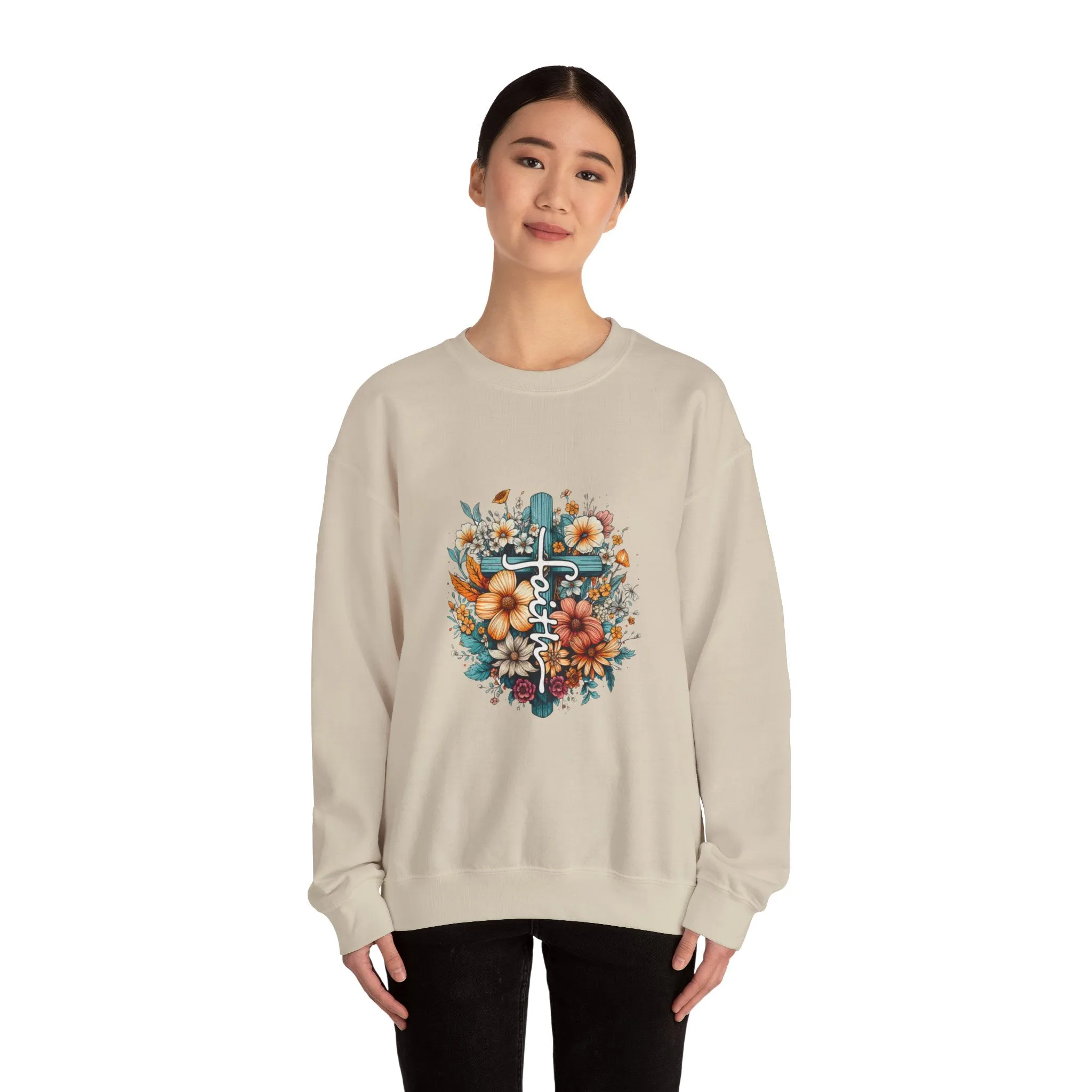 Faith & Flowers Unisex Heavy Blend™ Crewneck Sweatshirt