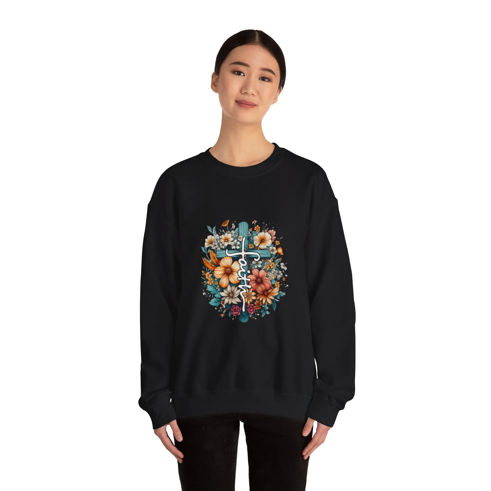 Faith & Flowers Unisex Heavy Blend™ Crewneck Sweatshirt