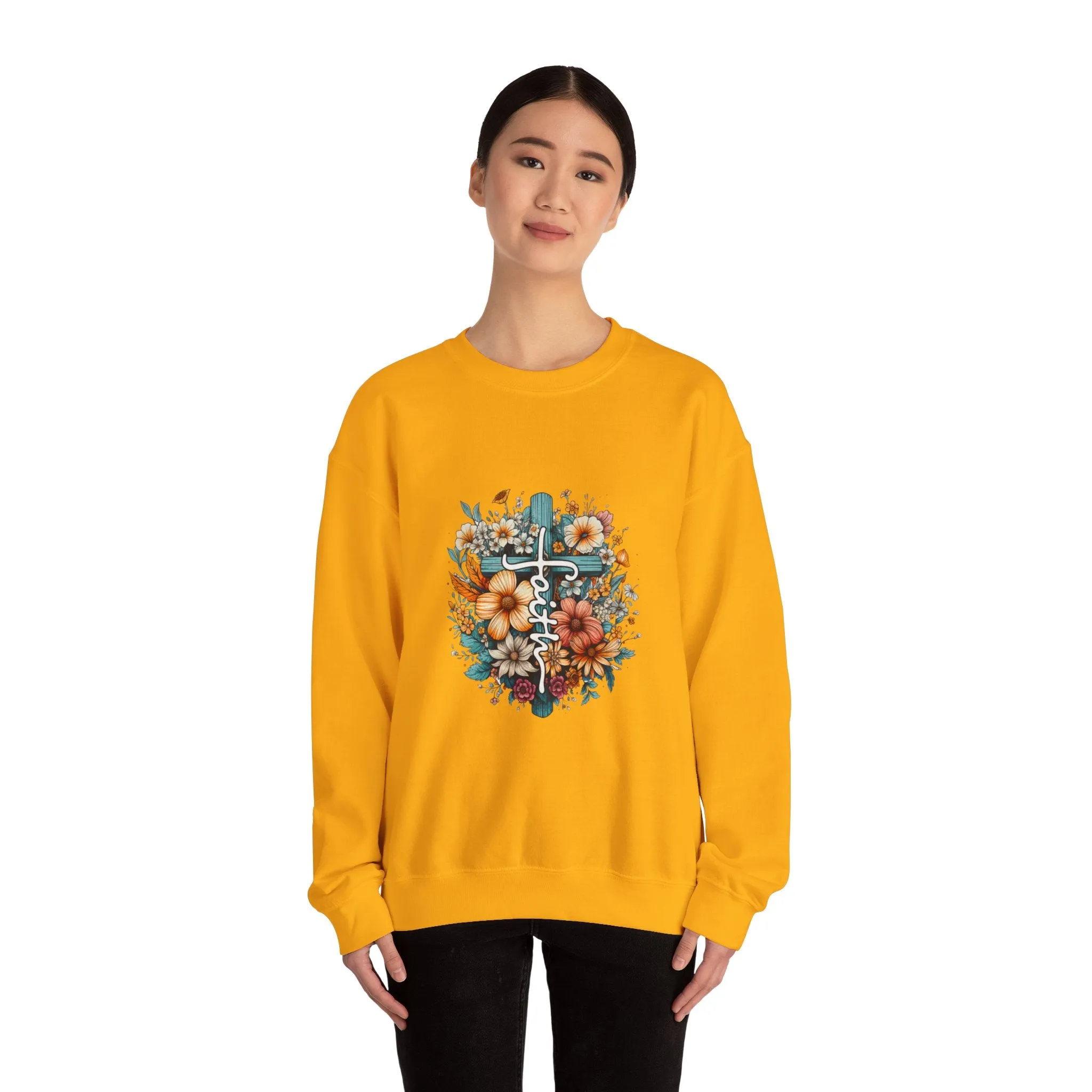 Faith & Flowers Unisex Heavy Blend™ Crewneck Sweatshirt