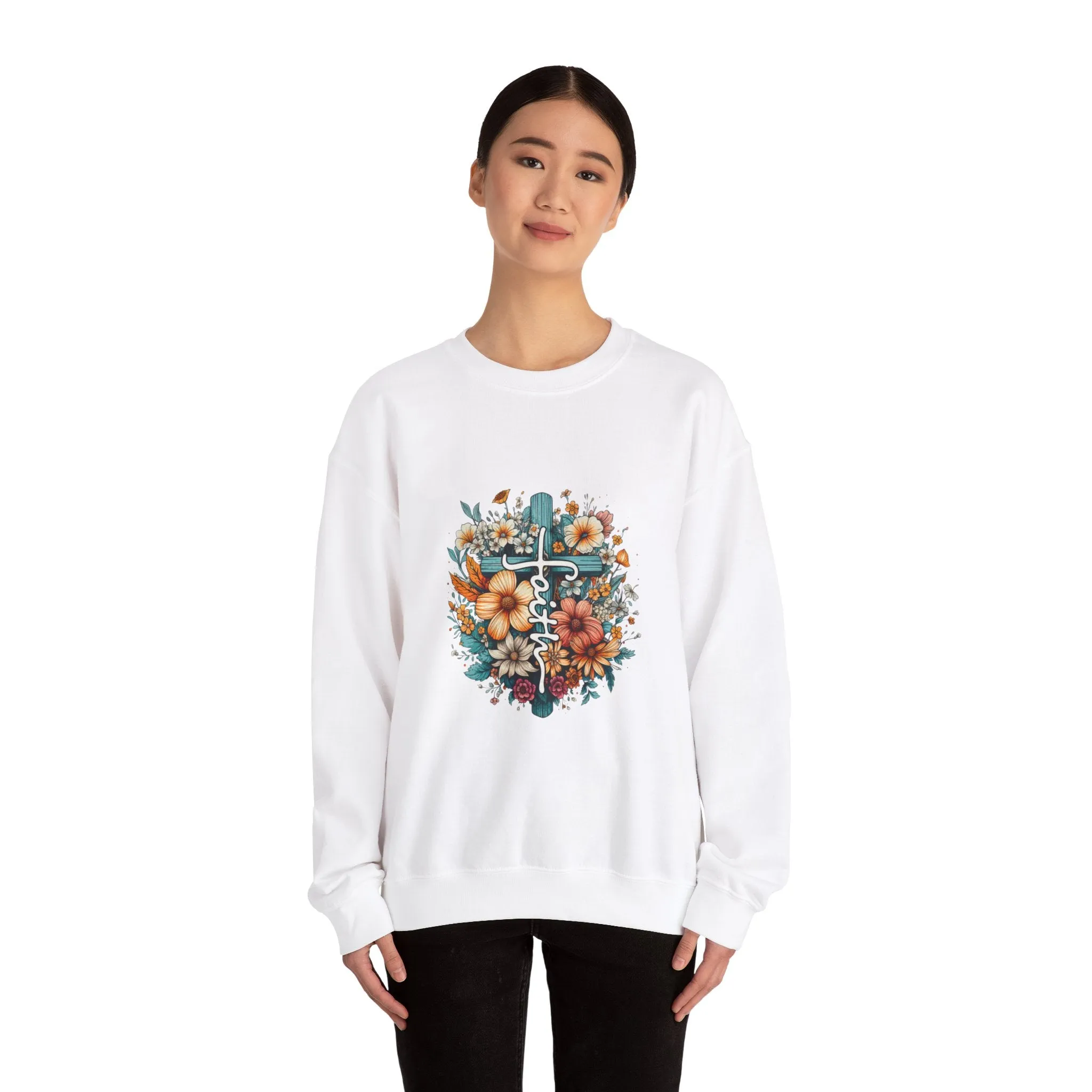 Faith & Flowers Unisex Heavy Blend™ Crewneck Sweatshirt