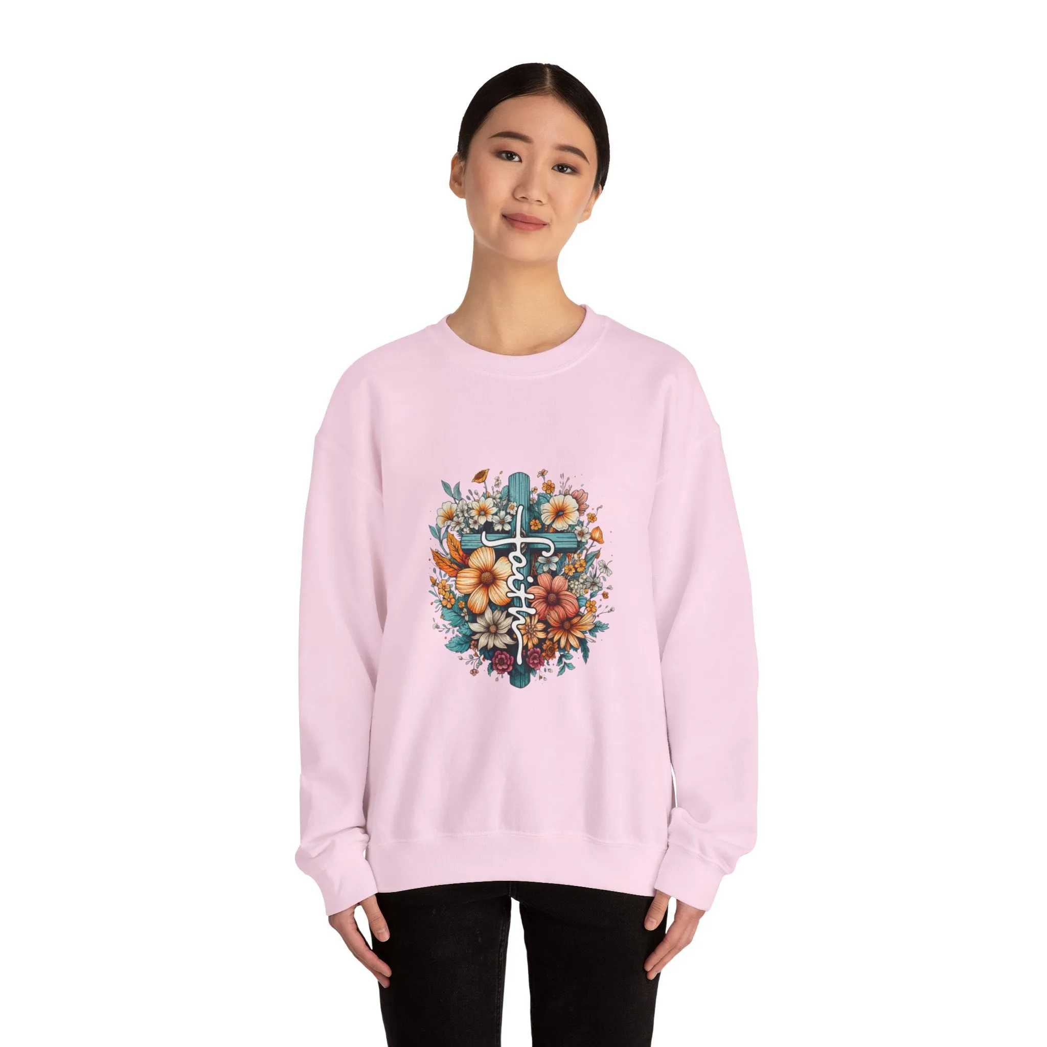 Faith & Flowers Unisex Heavy Blend™ Crewneck Sweatshirt