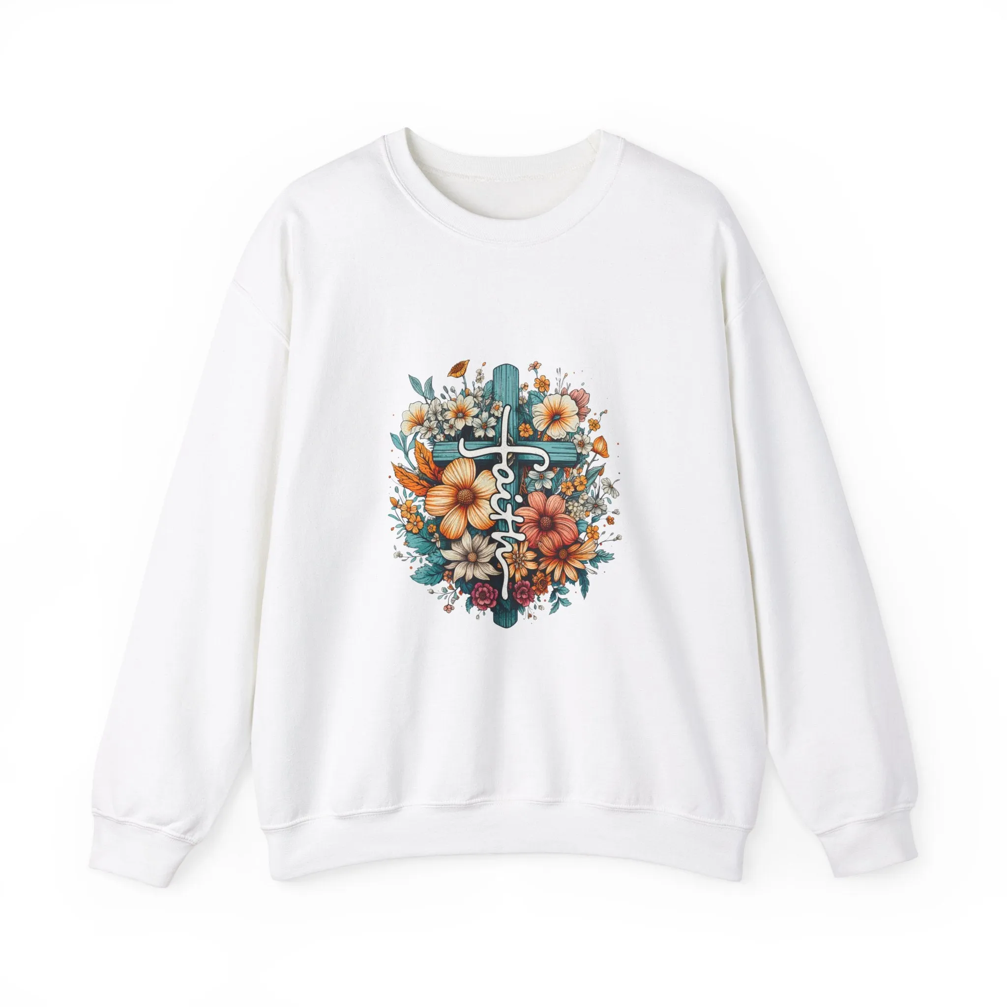 Faith & Flowers Unisex Heavy Blend™ Crewneck Sweatshirt