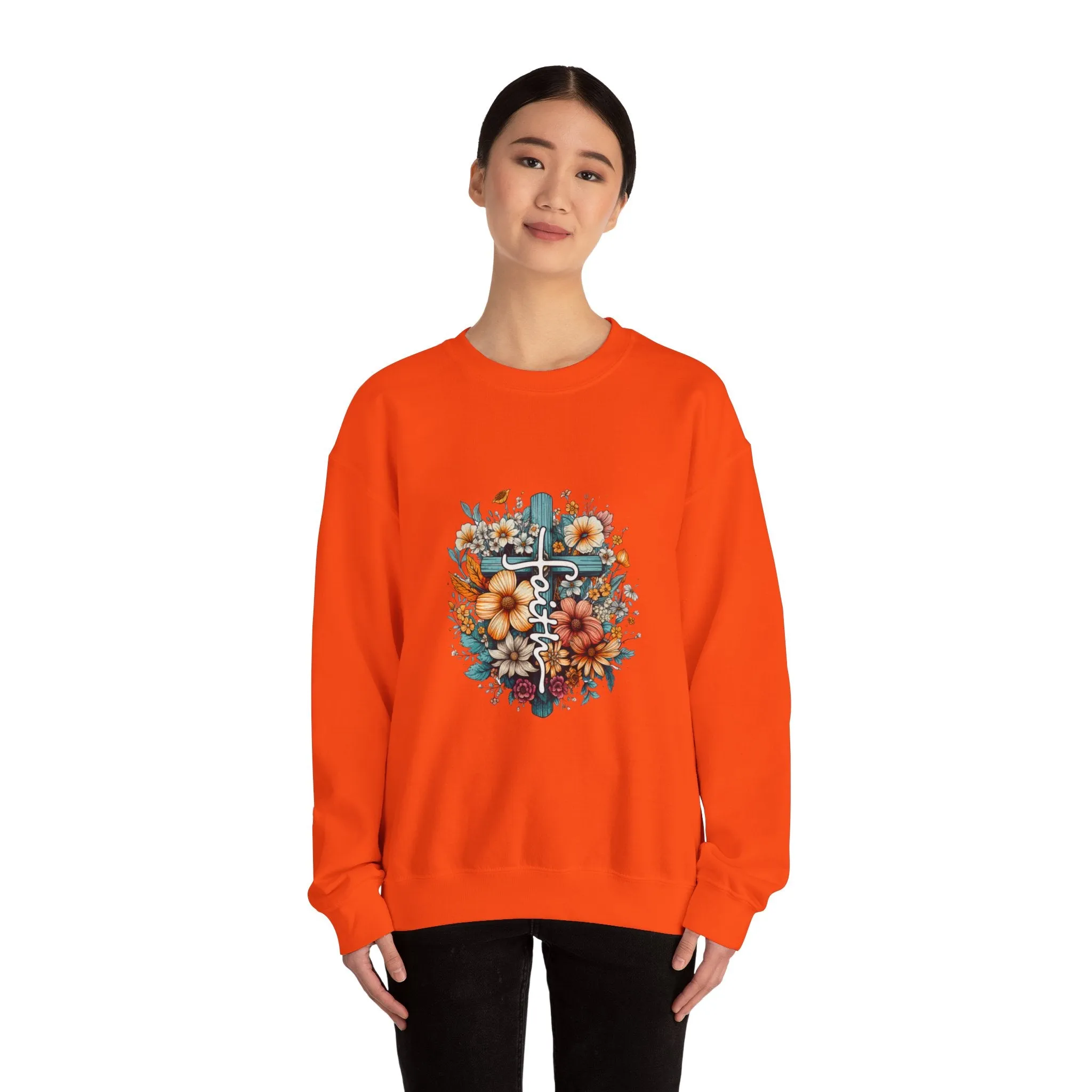 Faith & Flowers Unisex Heavy Blend™ Crewneck Sweatshirt