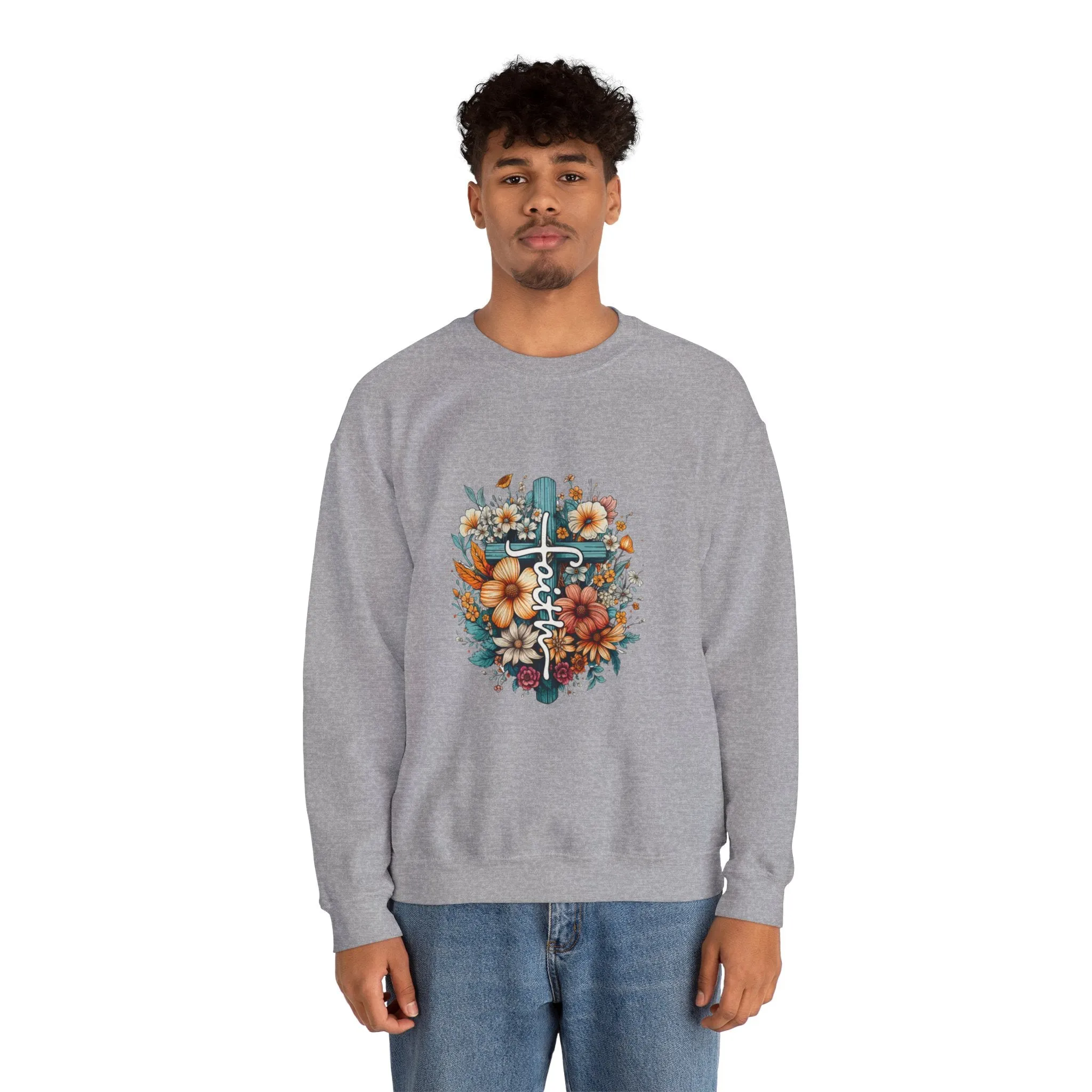 Faith & Flowers Unisex Heavy Blend™ Crewneck Sweatshirt