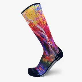 Fall Trees Compression Socks (Knee-High)