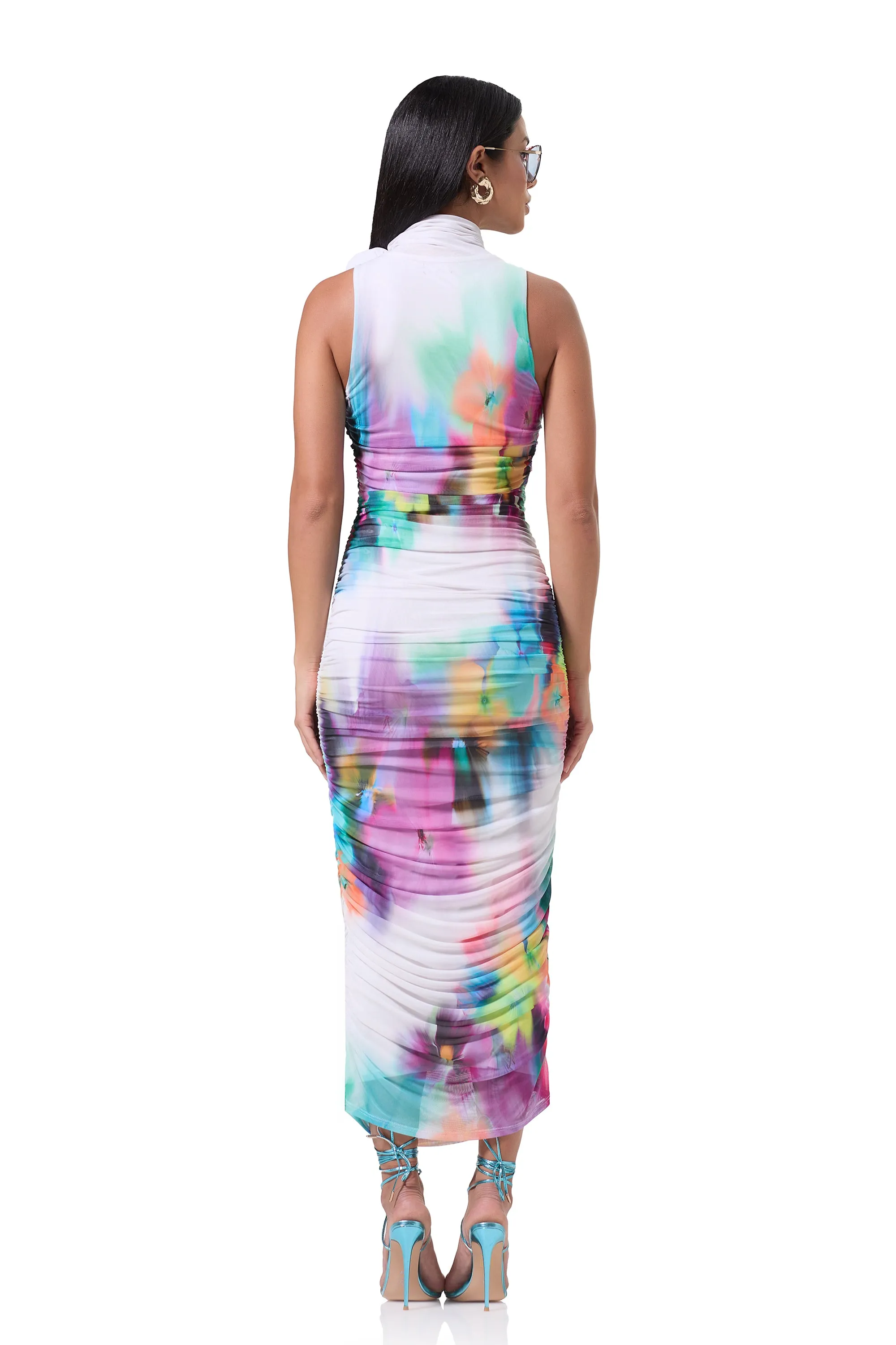 Fiorella Midi Dress - Blur Pansy