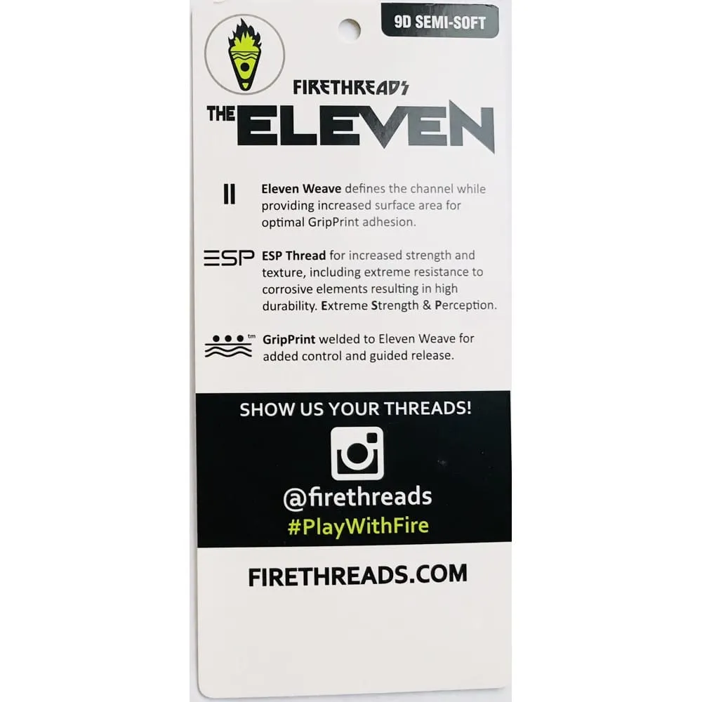 FireThreads ELEVEN 9D Semi-Soft Lacrosse Mesh Stringing Piece