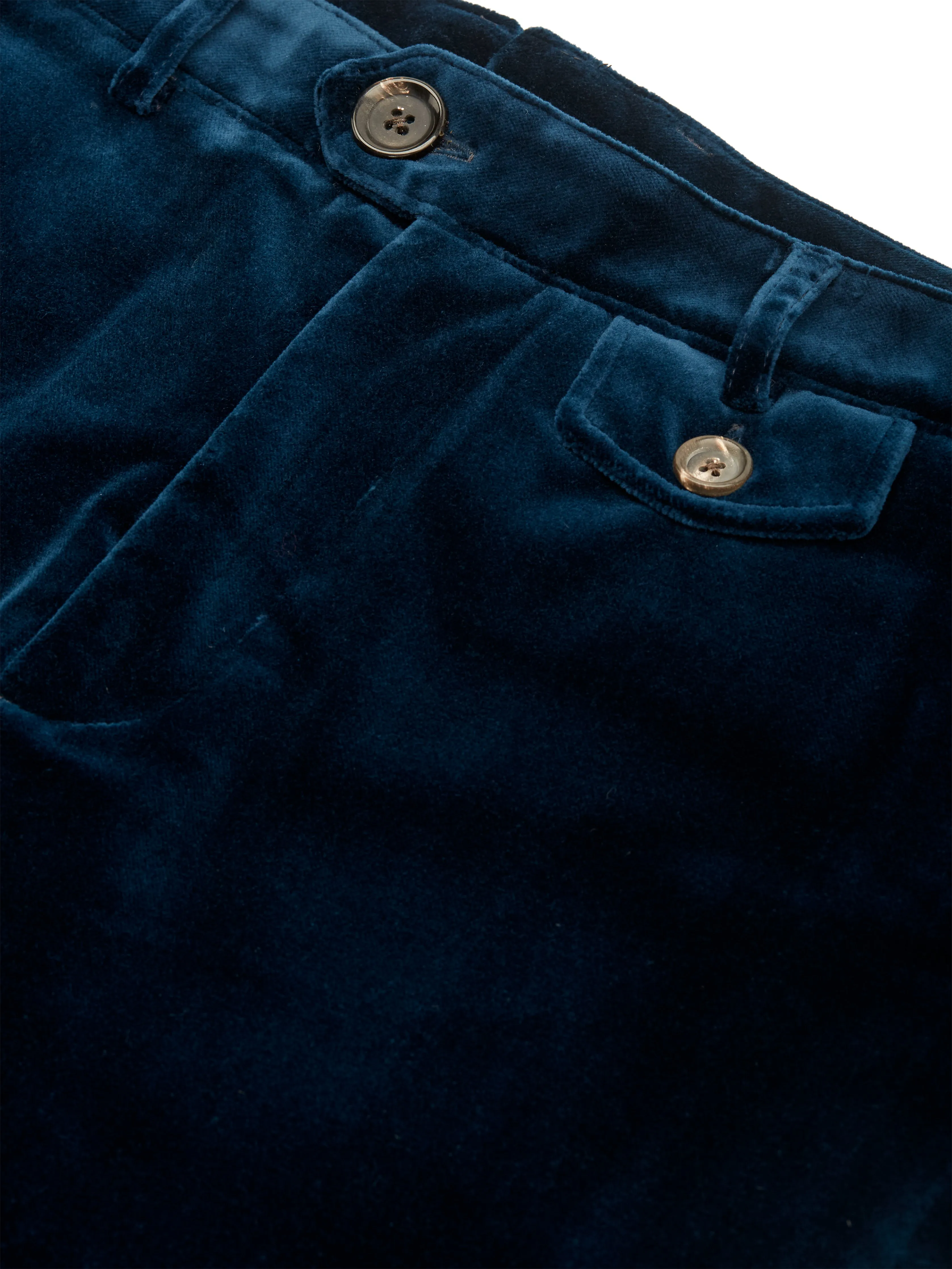 Fishtail Trousers Velvet Sapphire Blue