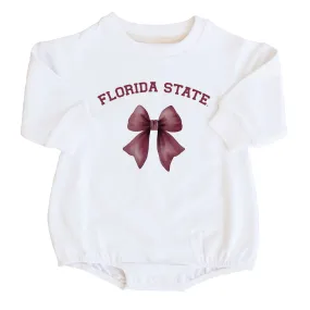 Florida State University | Footballs & Bows Graphic Sweatshirt Bubble Romper