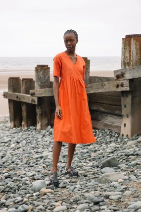 Gali Organic Cotton Dress in Rust