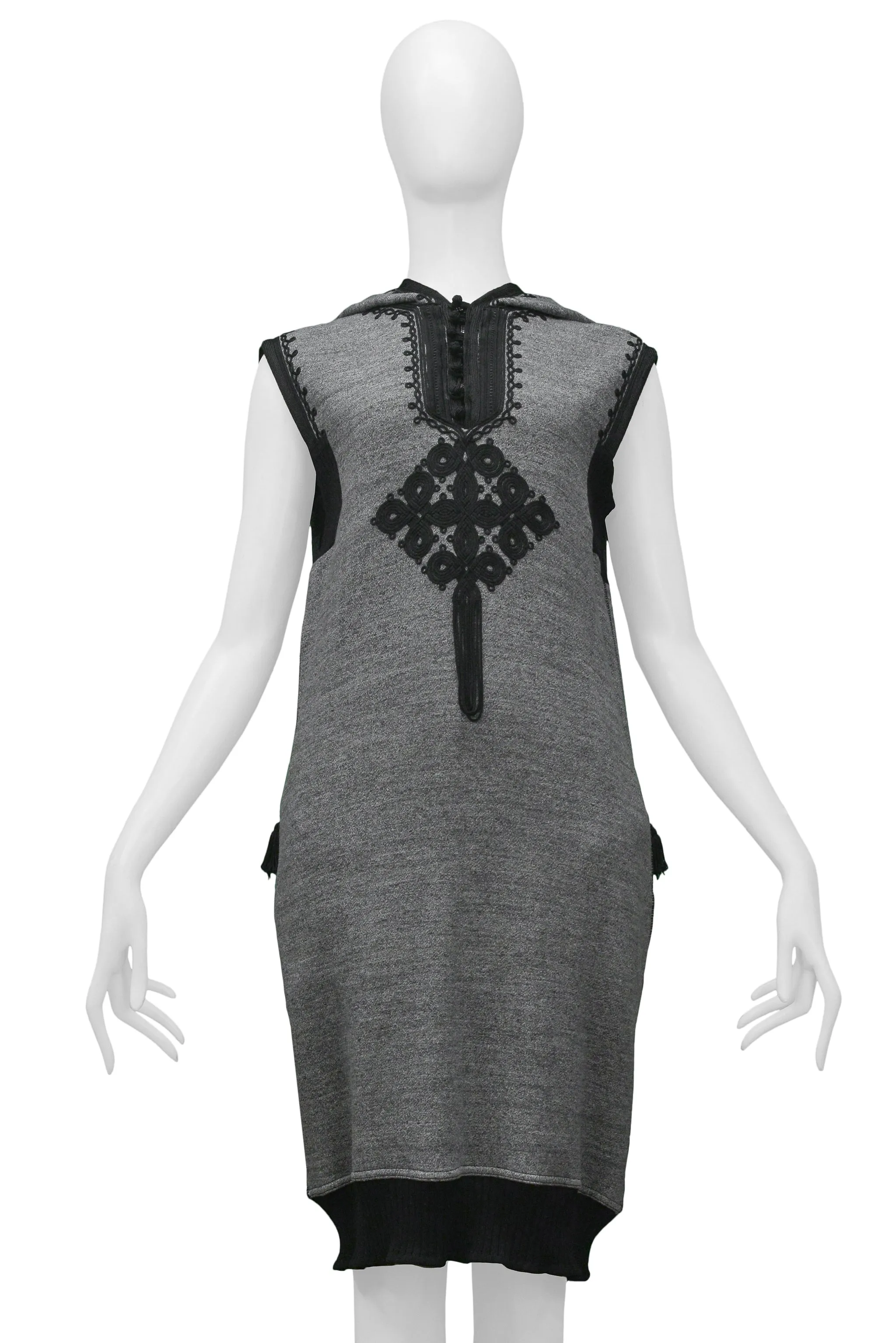 GAULTIER 2010 AW GREY HOODIE TUNIC DRESS 2010