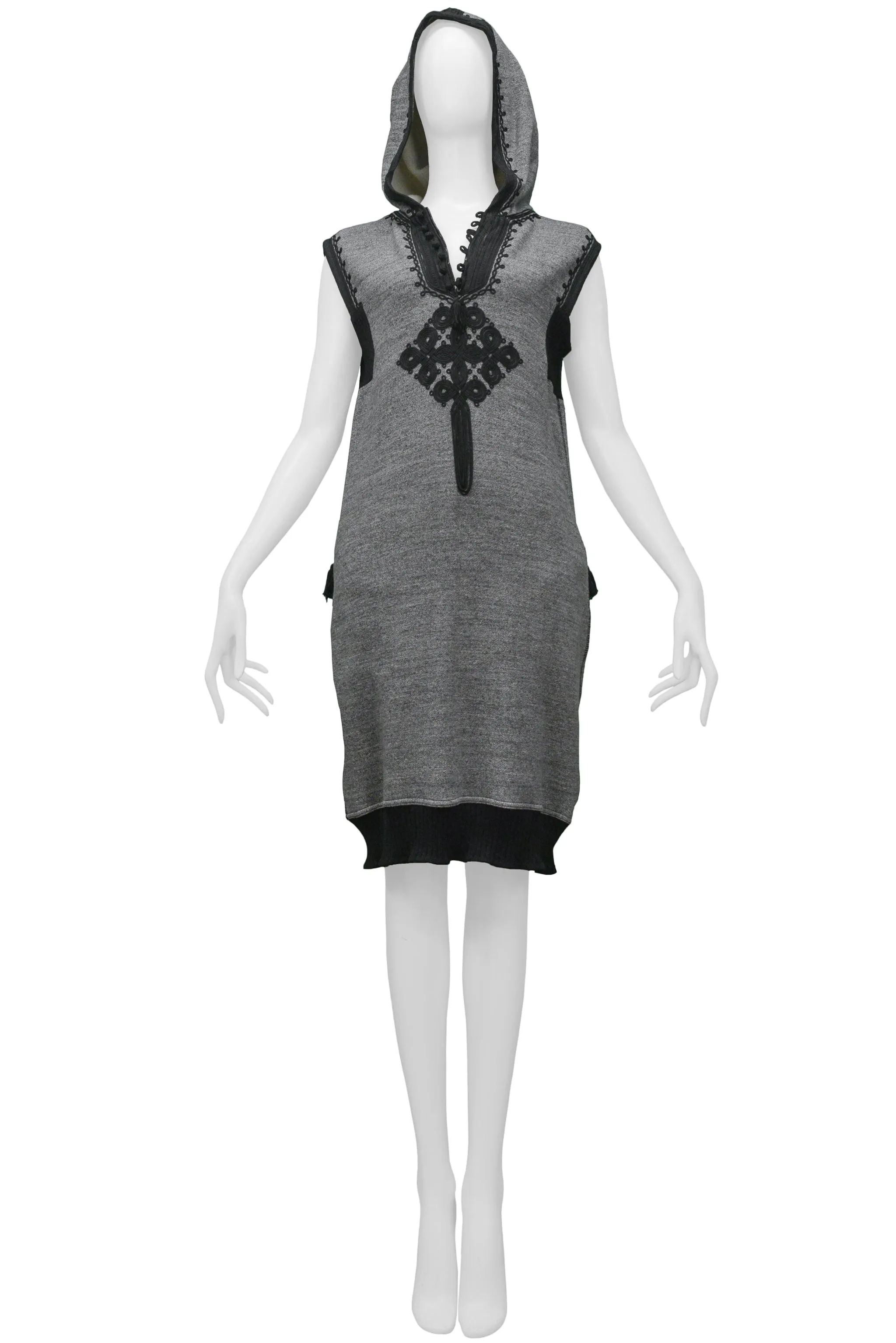 GAULTIER 2010 AW GREY HOODIE TUNIC DRESS 2010