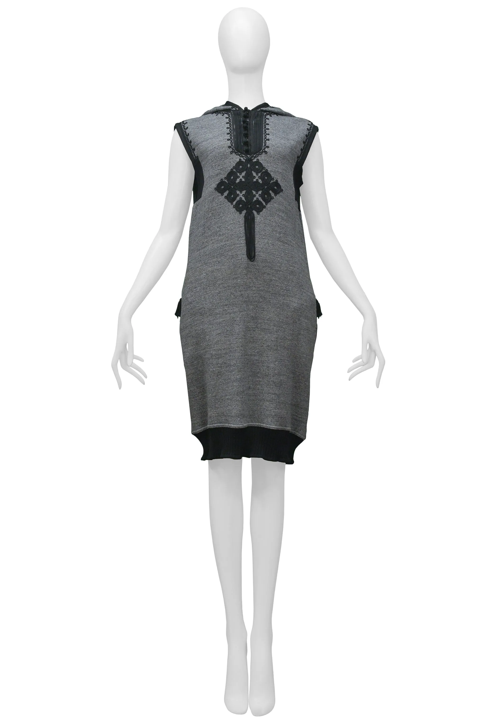 GAULTIER 2010 AW GREY HOODIE TUNIC DRESS 2010