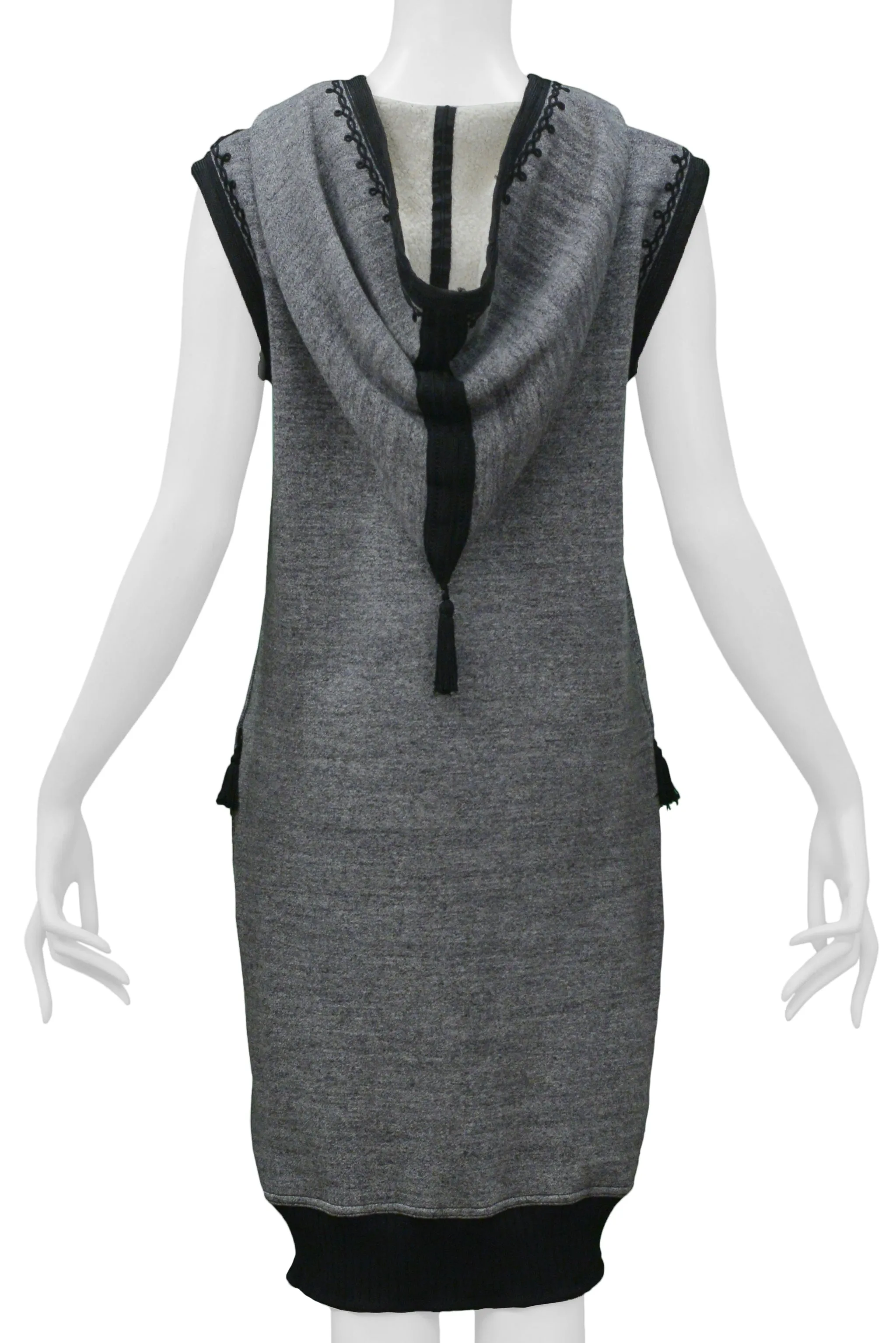 GAULTIER 2010 AW GREY HOODIE TUNIC DRESS 2010