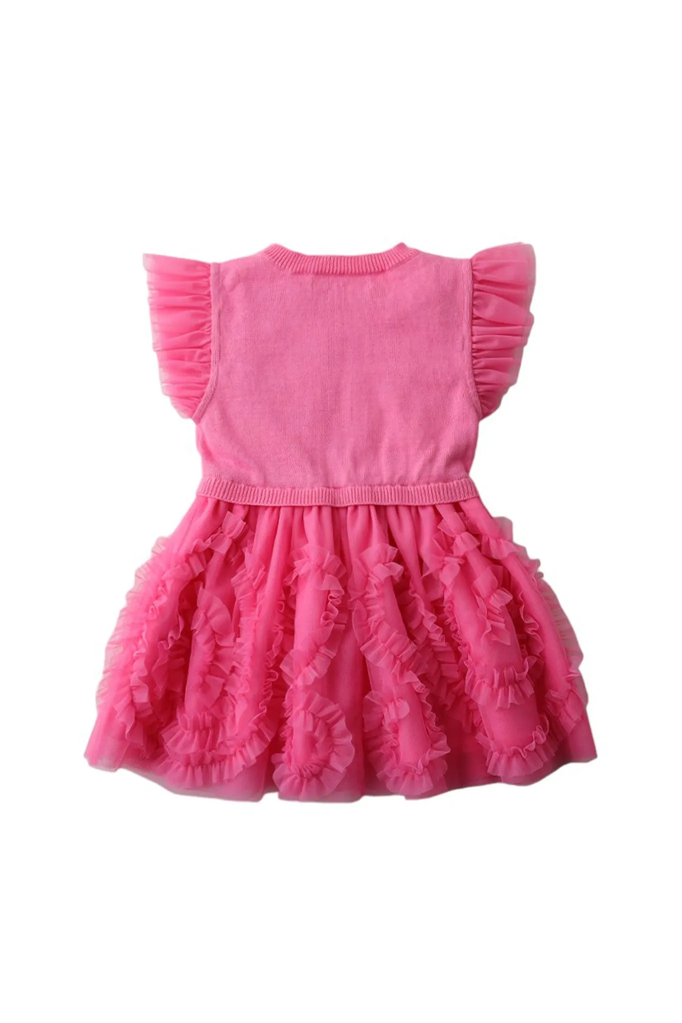 Gingersnaps Knits & Tulle Ruffled Dress