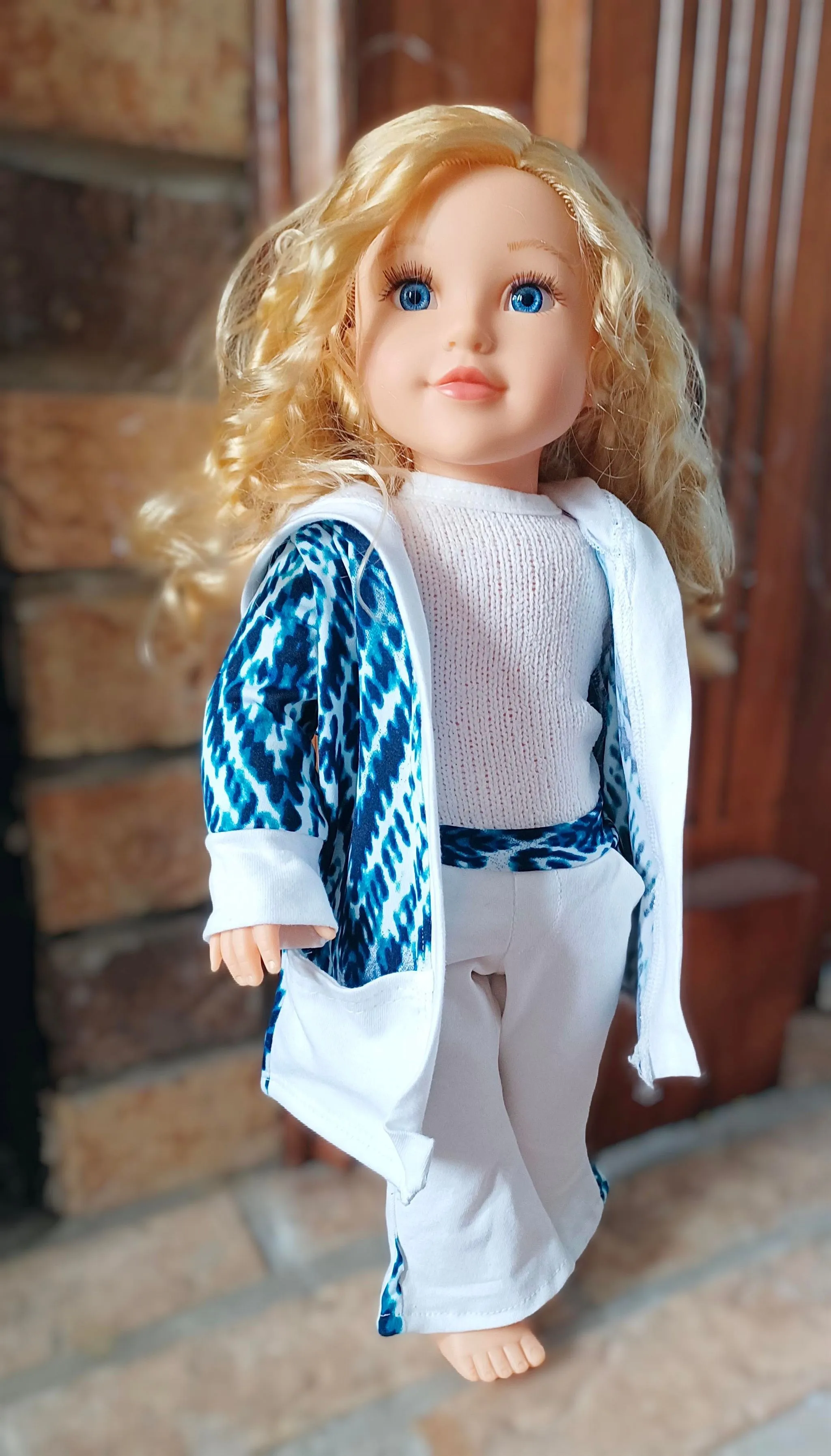 Go Exploring Cardigan and Flare/Straight Pants Doll Pattern Set