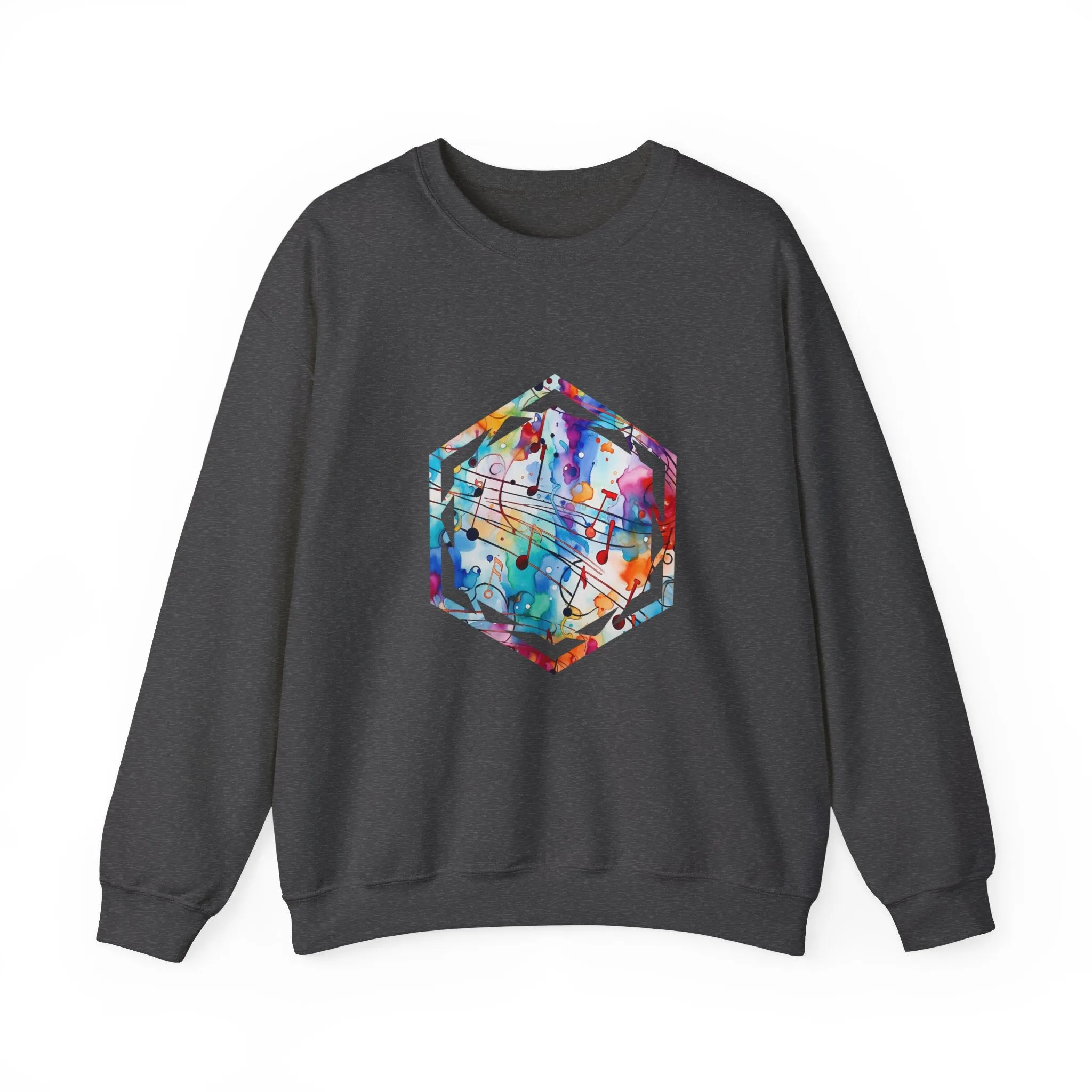 Graffiti Musical Notes Unisex Heavy Blend™ Crewneck Sweatshirt