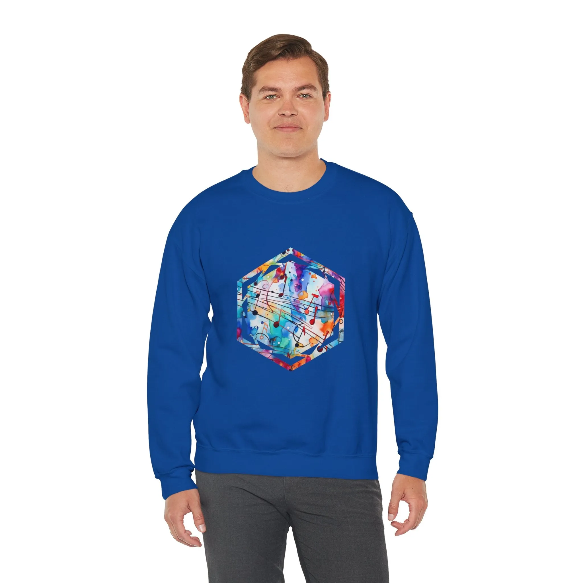 Graffiti Musical Notes Unisex Heavy Blend™ Crewneck Sweatshirt