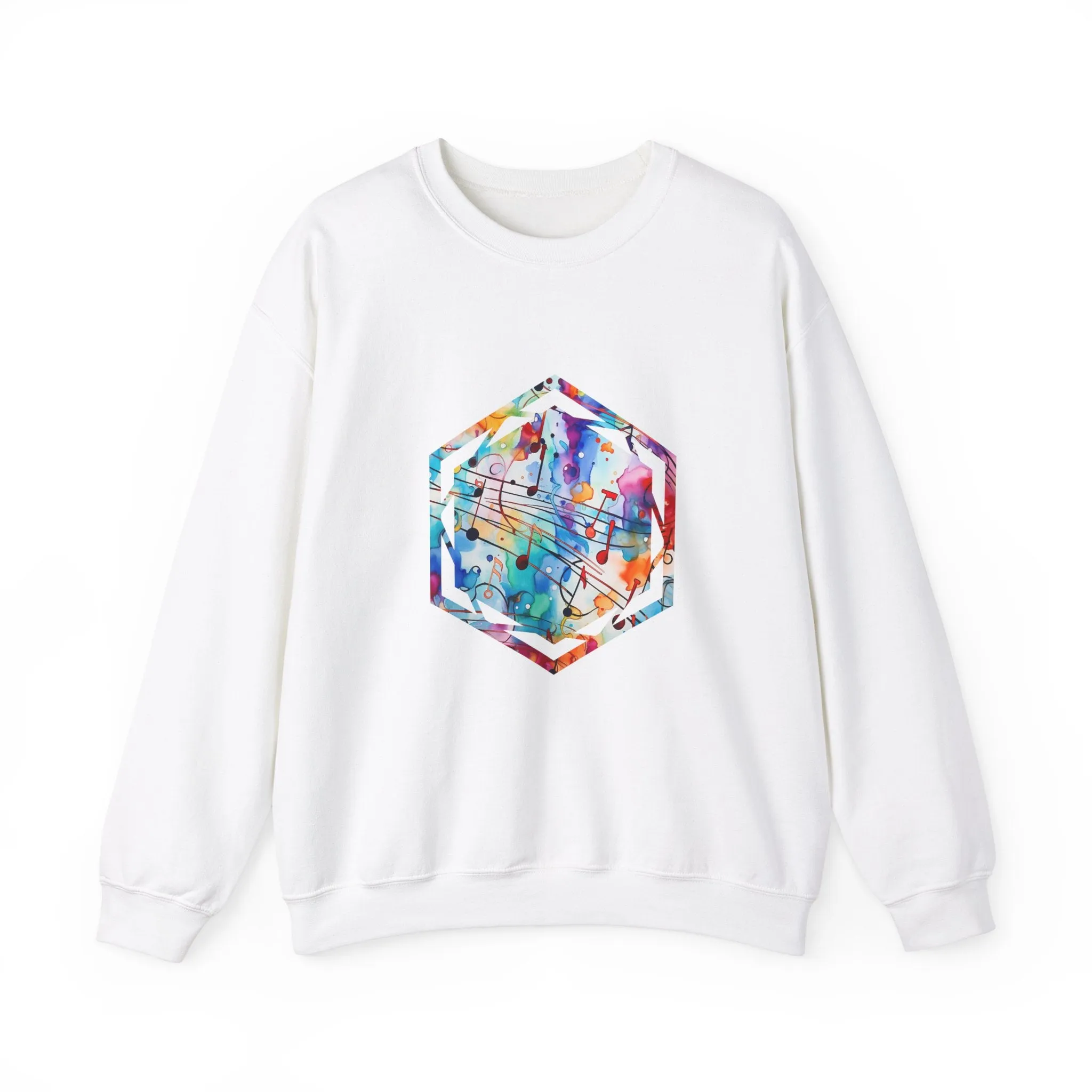 Graffiti Musical Notes Unisex Heavy Blend™ Crewneck Sweatshirt