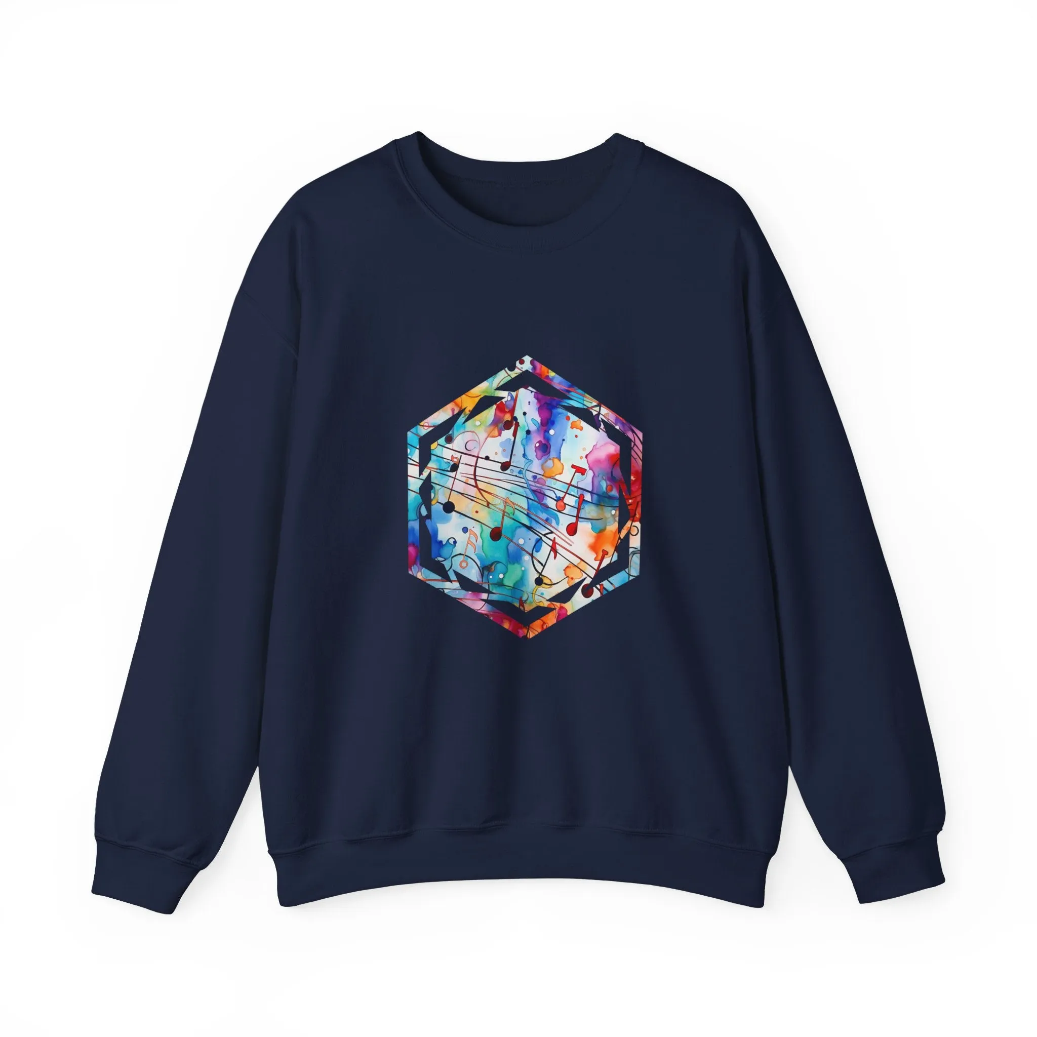 Graffiti Musical Notes Unisex Heavy Blend™ Crewneck Sweatshirt