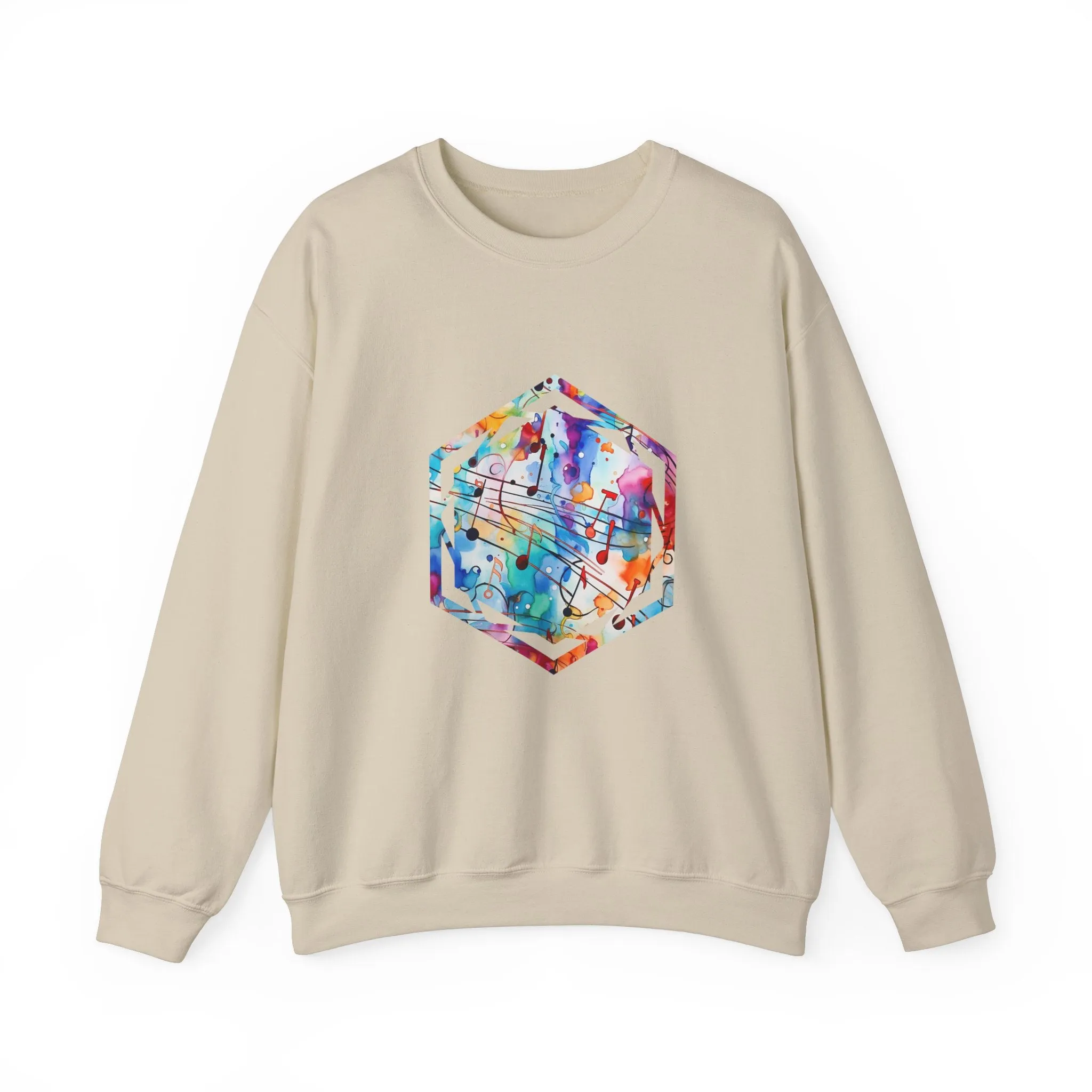 Graffiti Musical Notes Unisex Heavy Blend™ Crewneck Sweatshirt