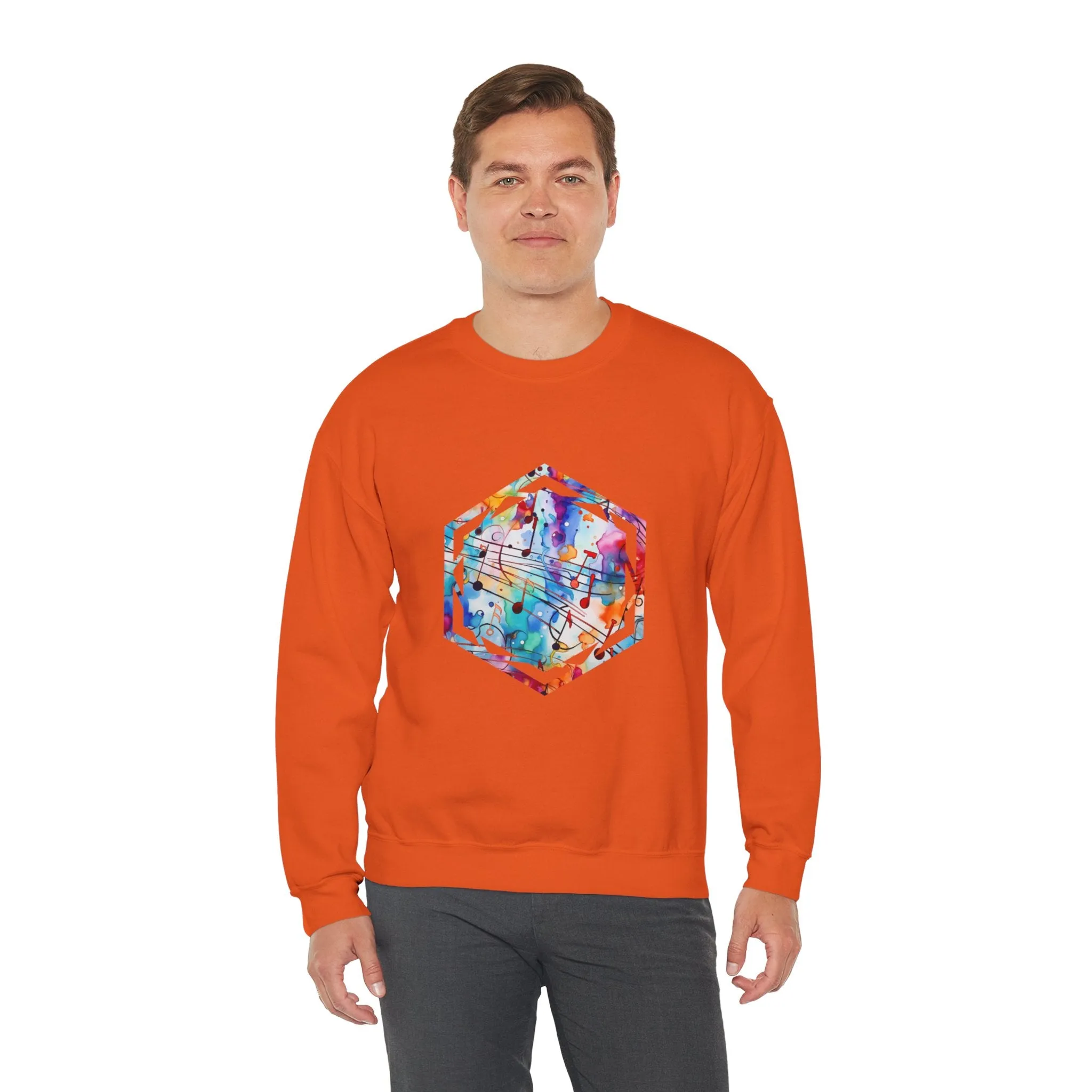 Graffiti Musical Notes Unisex Heavy Blend™ Crewneck Sweatshirt